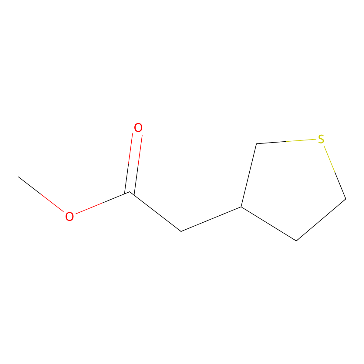Methyl 2-(thiolan-3-yl)acetate molecular structure, CAS 1609375-18-9