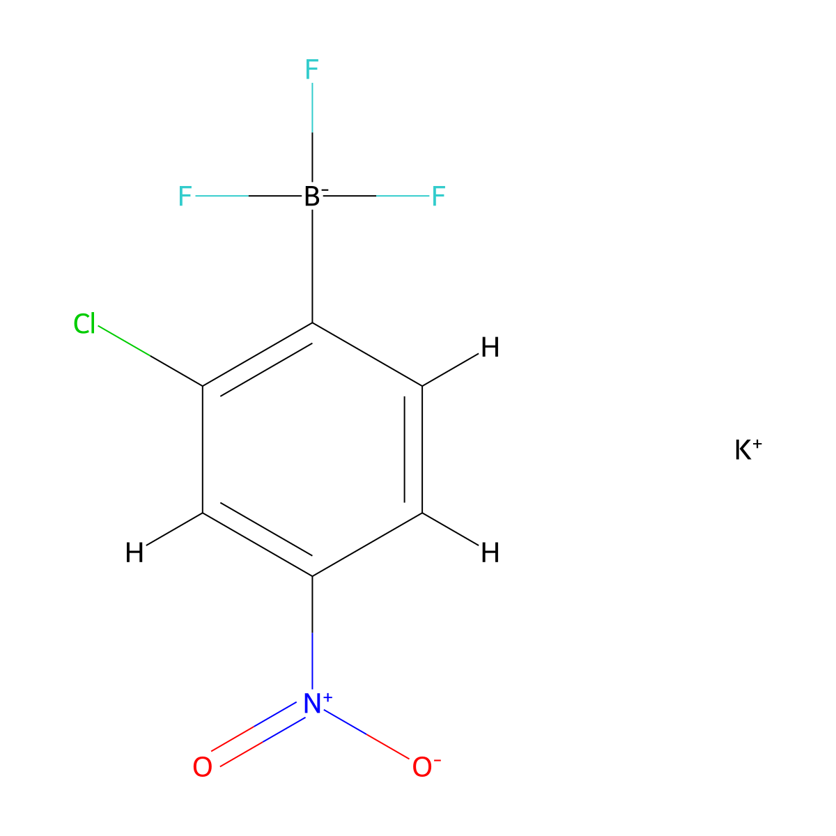 Potassium (2-chloro-4-nitrophenyl)trifluoroboranuide molecular structure, CAS 1609378-34-8