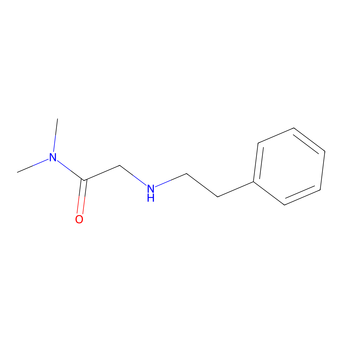 N,N-Dimethyl-2-[(2-phenylethyl)amino]acetamide molecular structure, CAS 160938-01-2