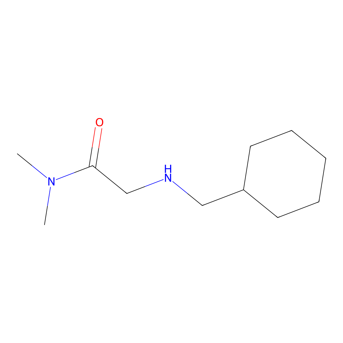 2-[(cyclohexylmethyl)amino]-N,N-dimethylacetamide molecular structure, CAS 160938-02-3