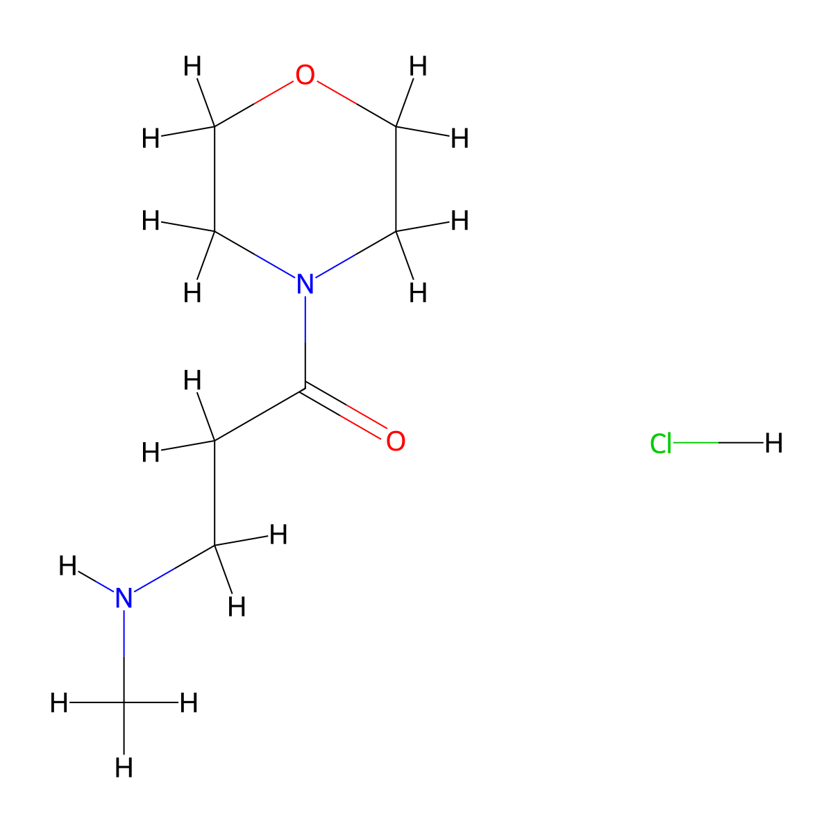 3-(Methylamino)-1-(morpholin-4-yl)propan-1-one hydrochloride molecular structure, CAS 160938-06-7