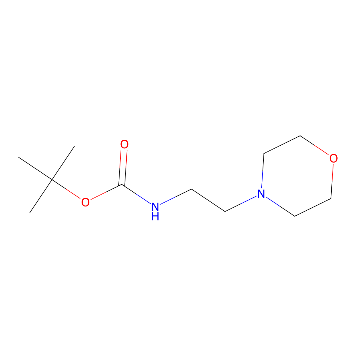 tert-butyl N-[2-(morpholin-4-yl)ethyl]carbamate molecular structure, CAS 160938-07-8