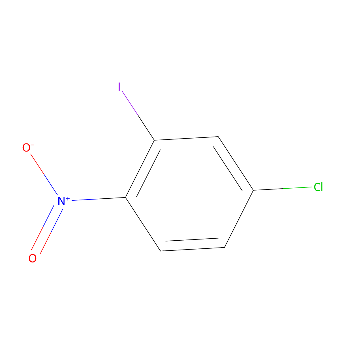 4-Chloro-2-iodo-1-nitrobenzene molecular structure, CAS 160938-18-1
