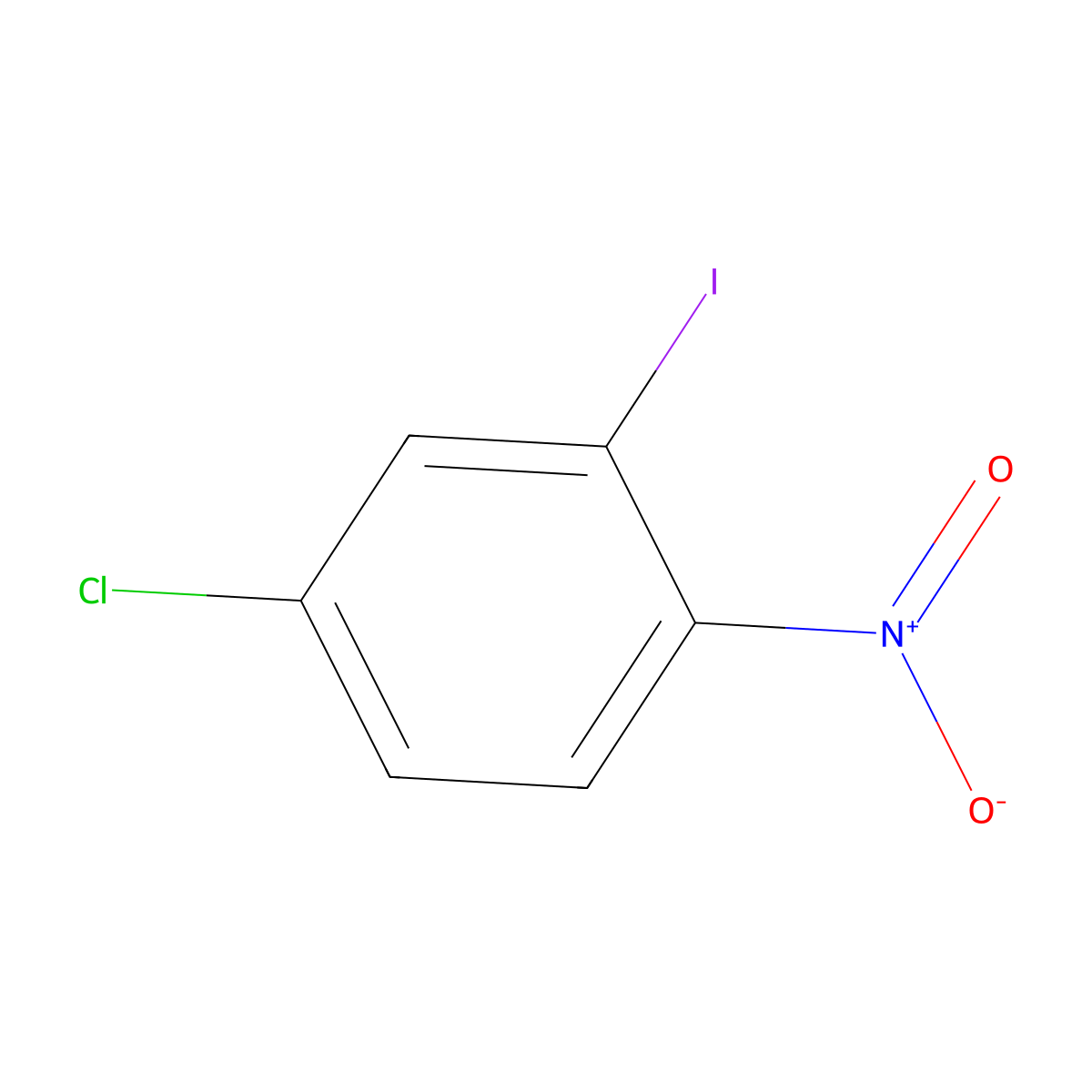 4-Chloro-2-iodo-1-nitrobenzene molecular structure, CAS 160938-18-1