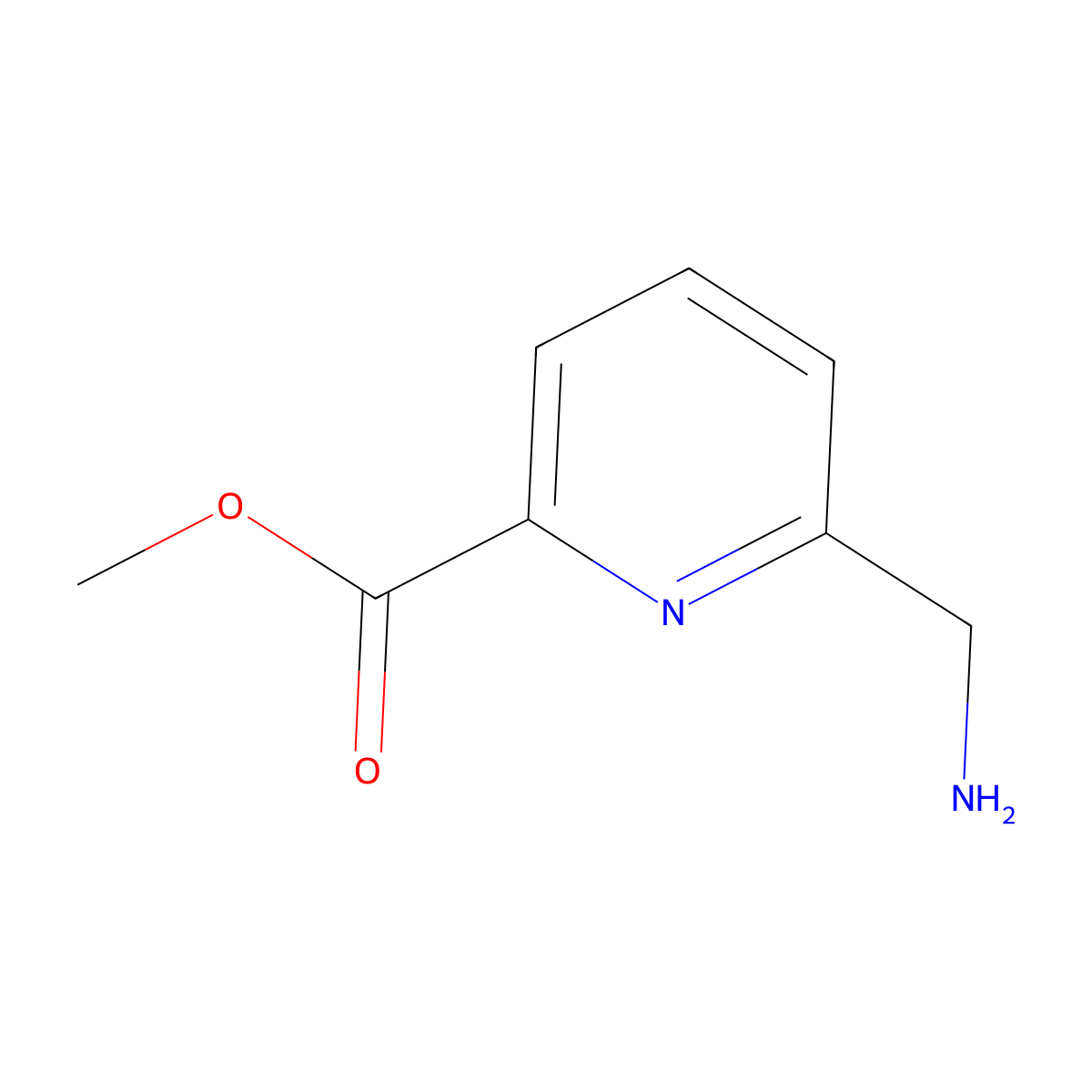 Methyl 6-(aminomethyl)picolinate molecular structure, CAS 160939-10-6