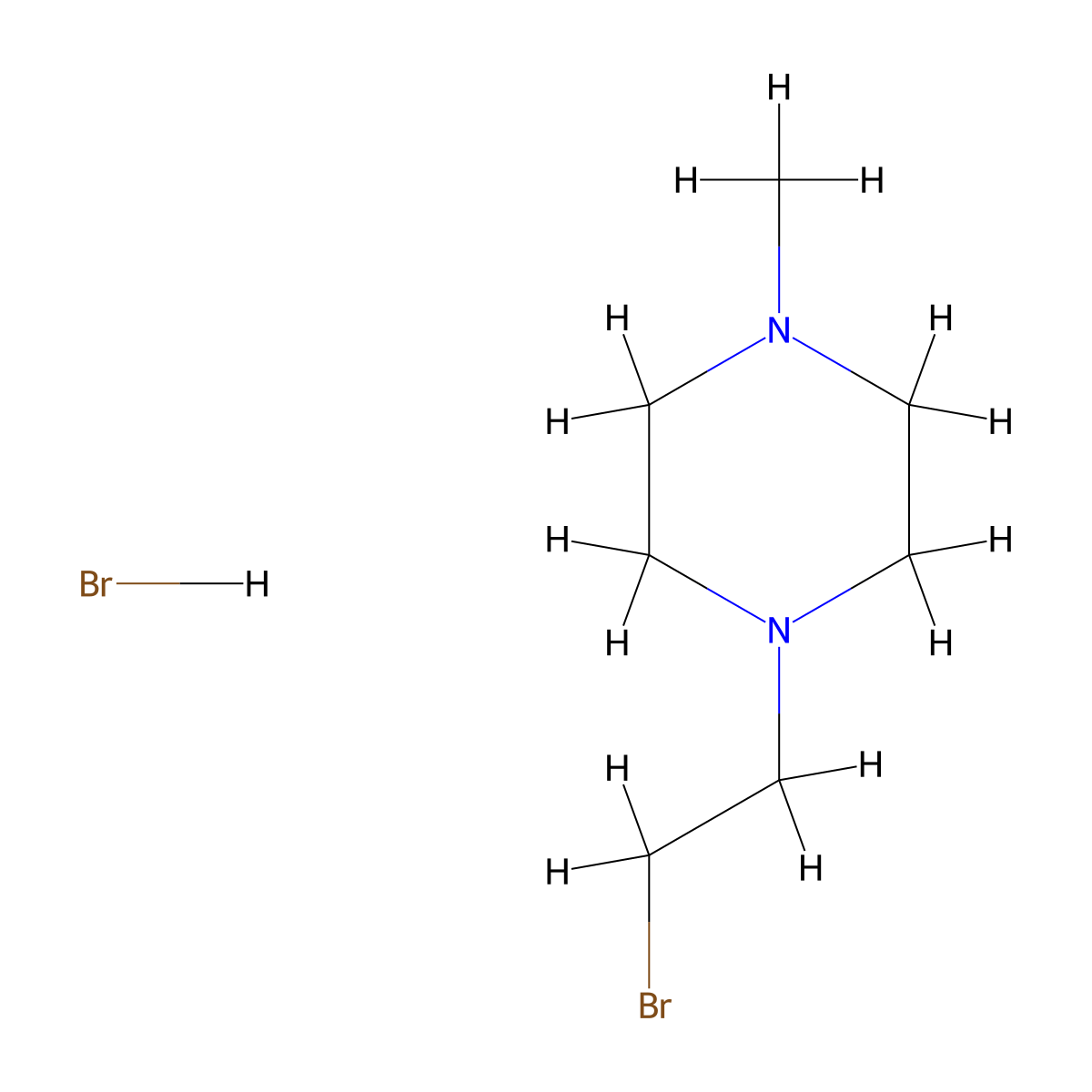1-(2-Bromoethyl)-4-methylpiperazine hydrobromide molecular structure, CAS 1609391-40-3