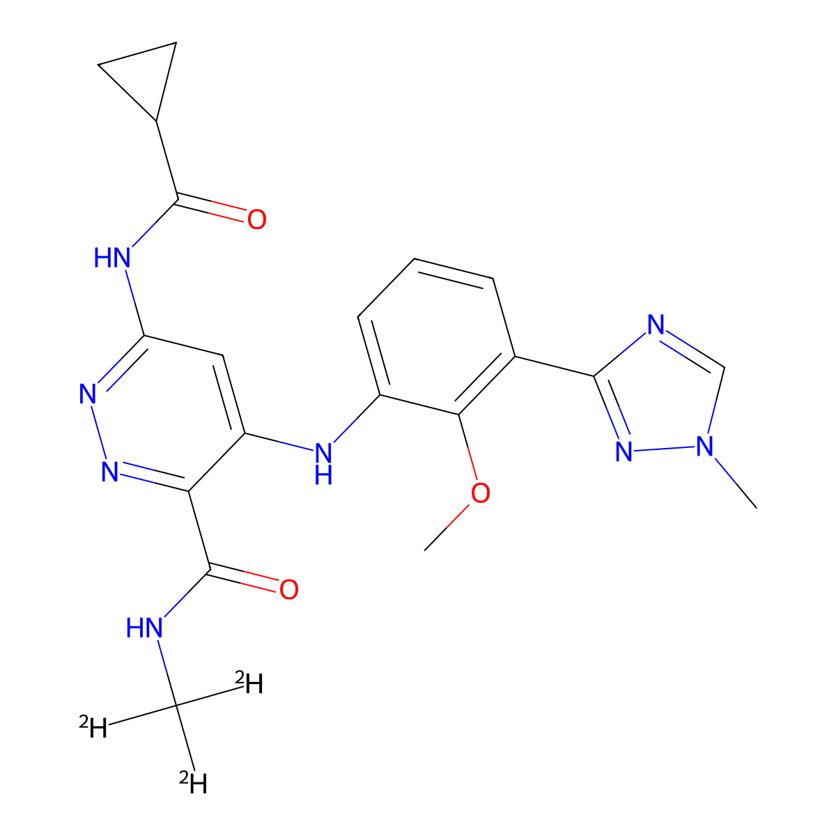 Deucravacitinib molecular structure, CAS 1609392-27-9