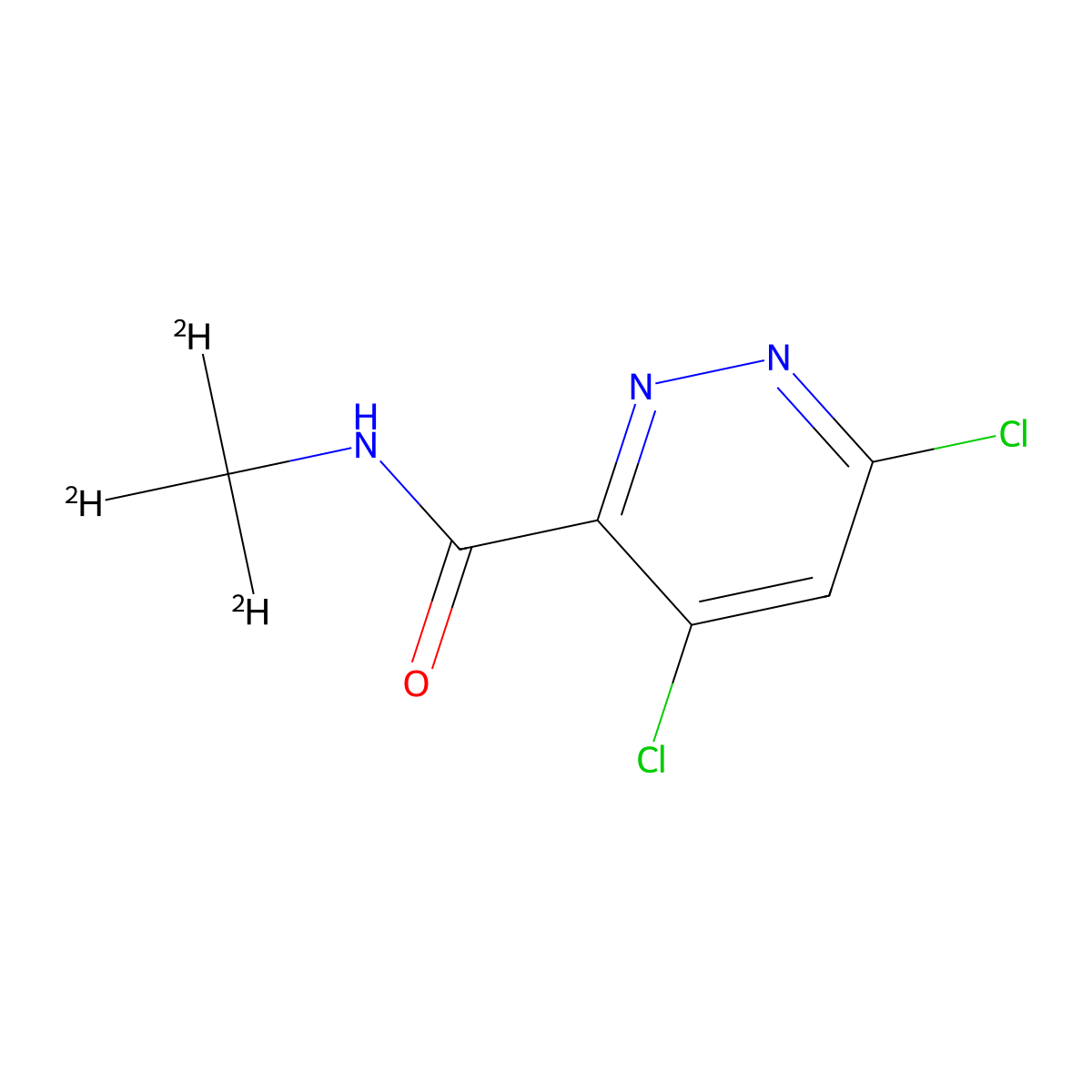 3-Pyridanzinecarboxamide,4,6-dichloro-N-(methyl-d3) molecular structure, CAS 1609393-89-6