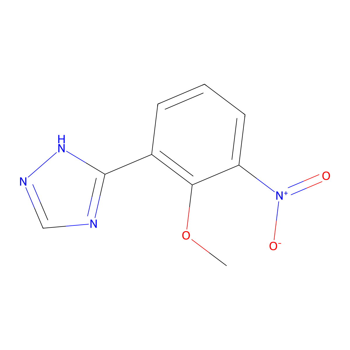 5-(2-Methoxy-3-nitrophenyl)-1H-1,2,4-triazole molecular structure, CAS 1609394-05-9