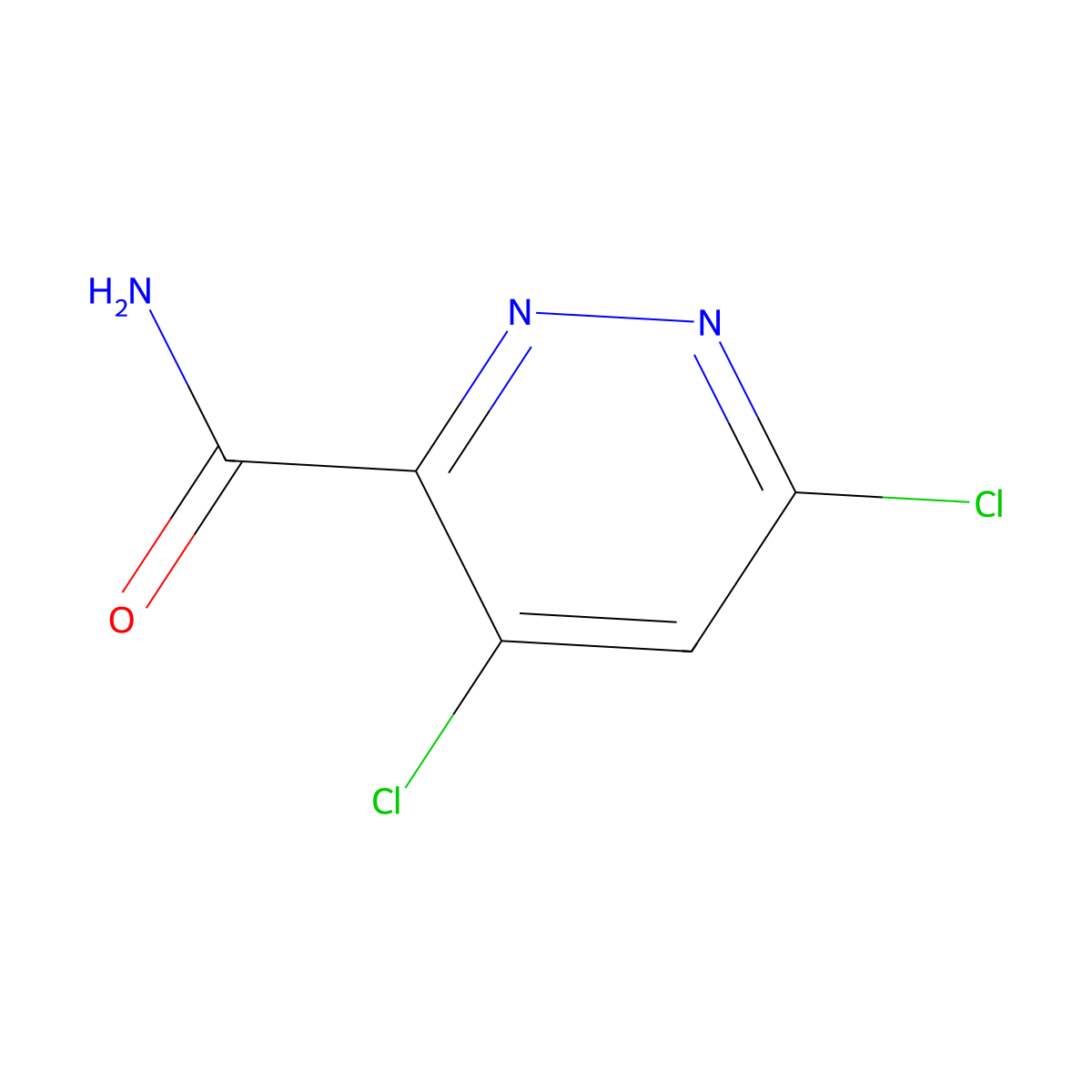 4,6-Dichloropyridazine-3-carboxamide molecular structure, CAS 1609394-50-4