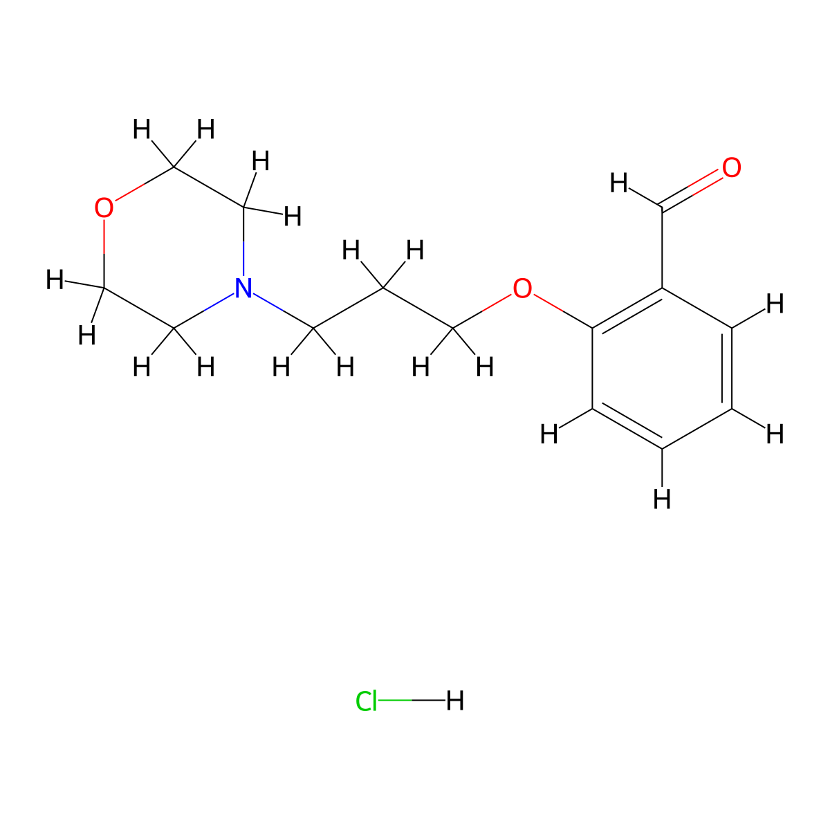 2-[3-(4-Morpholinyl)propoxy]benzaldehyde hydrochloride molecular structure, CAS 1609395-26-7