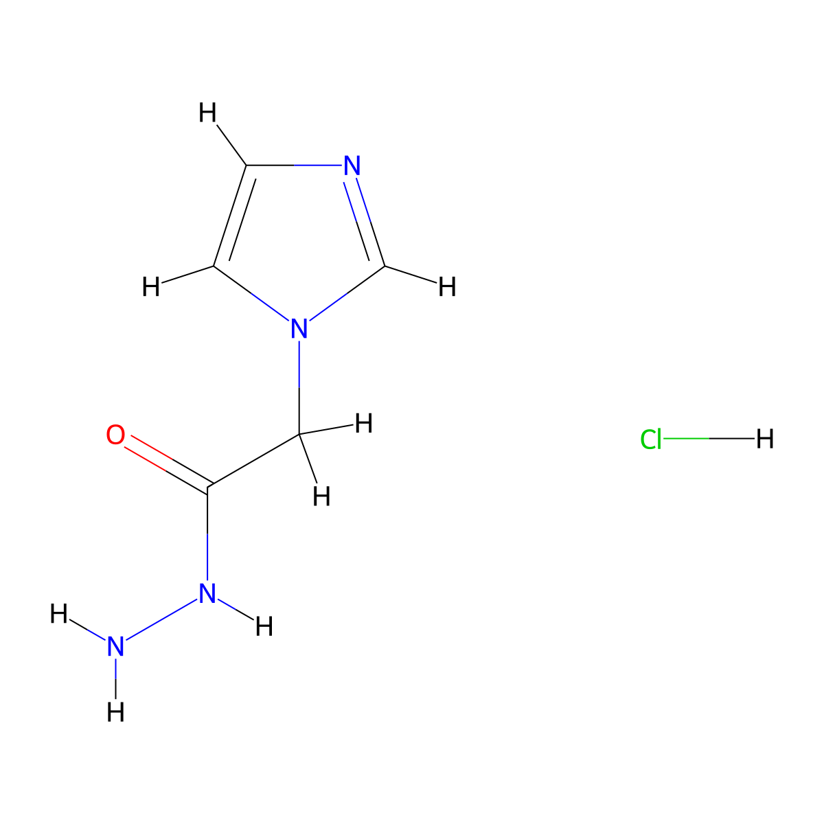 2-(1H-Imidazol-1-yl)acetohydrazide hydrochloride molecular structure, CAS 1609395-38-1