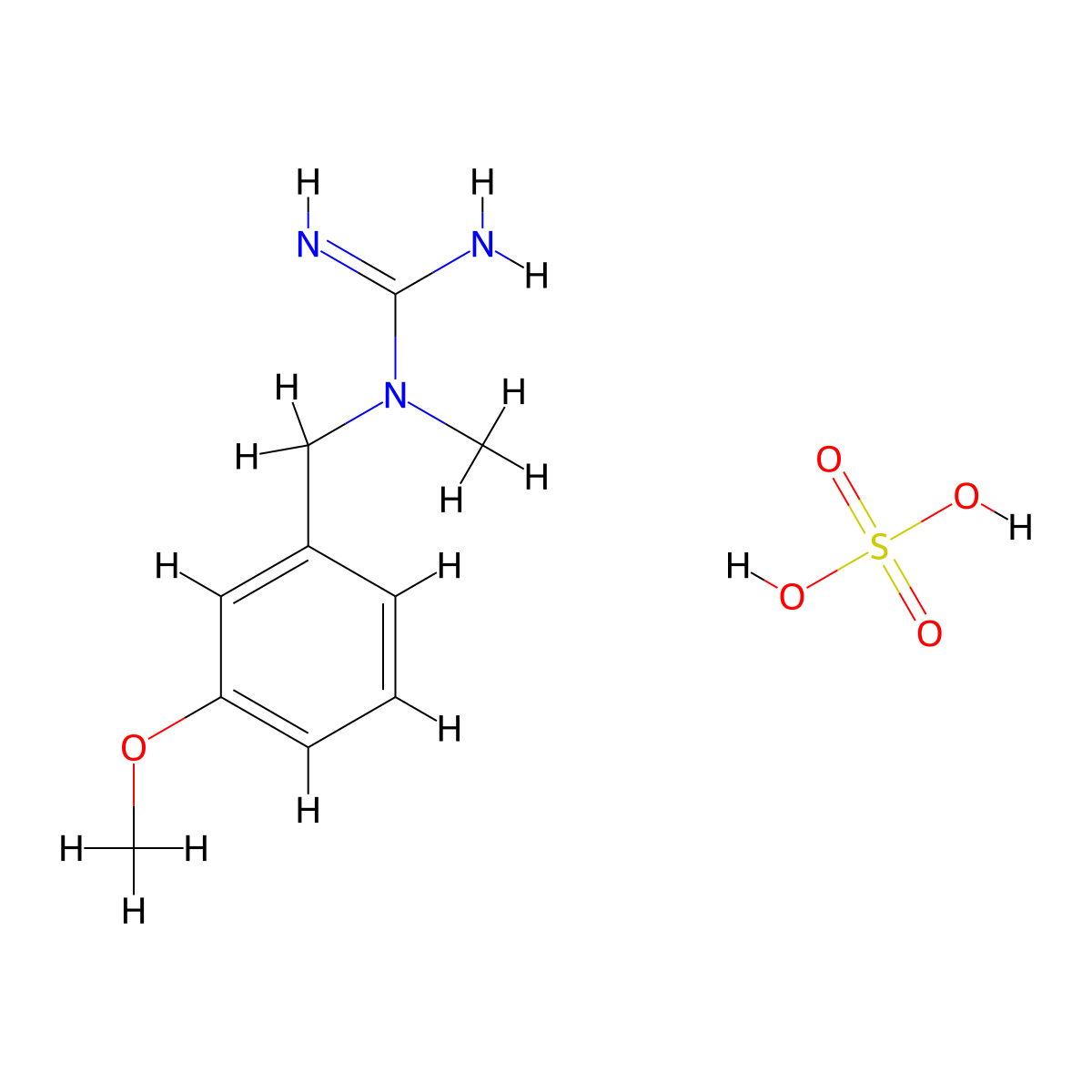 N-(3-methoxybenzyl)-N-methylguanidine sulfate molecular structure, CAS 1609395-58-5