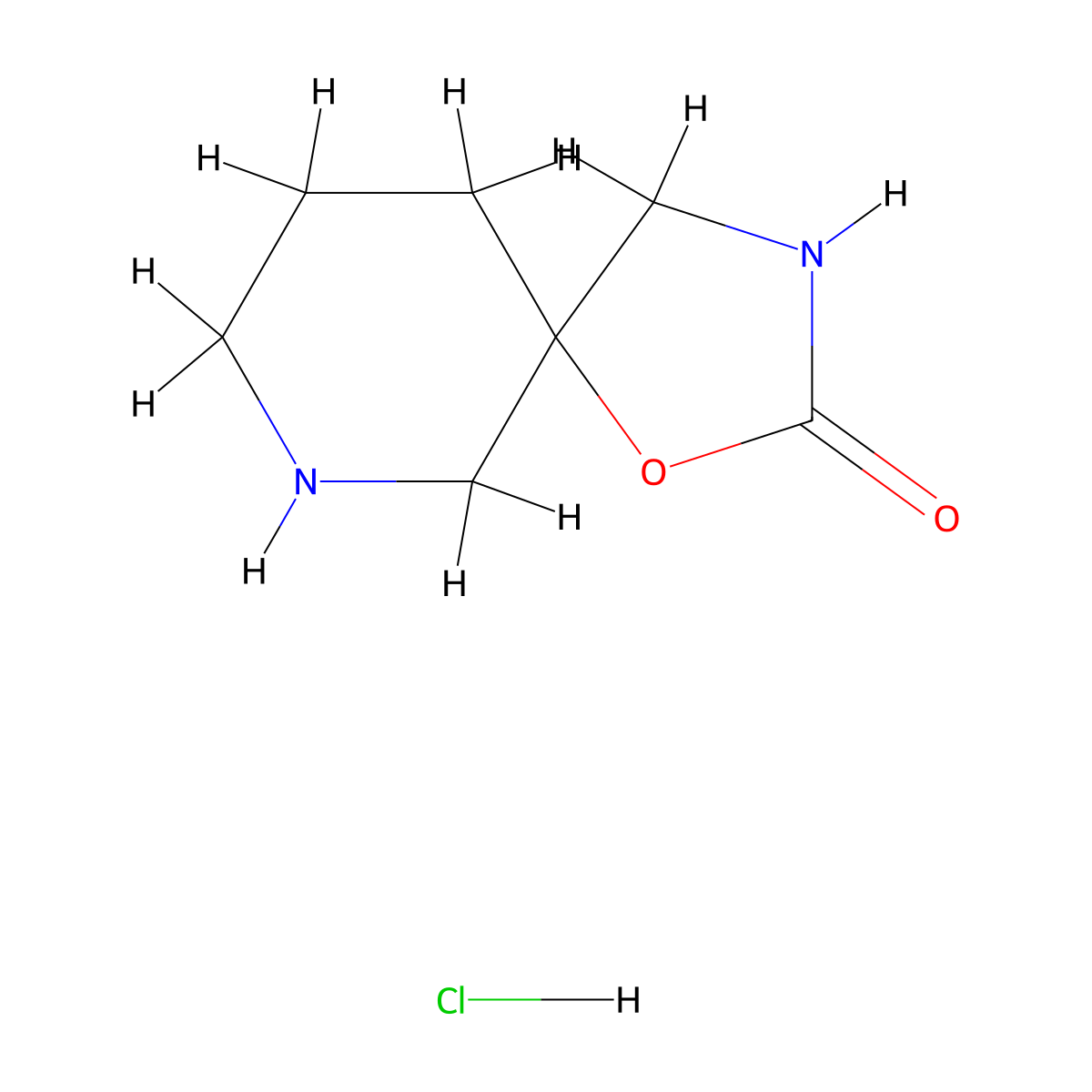 1-Oxa-3,7-diazaspiro[4.5]decan-2-one hydrochloride molecular structure, CAS 1609395-61-0