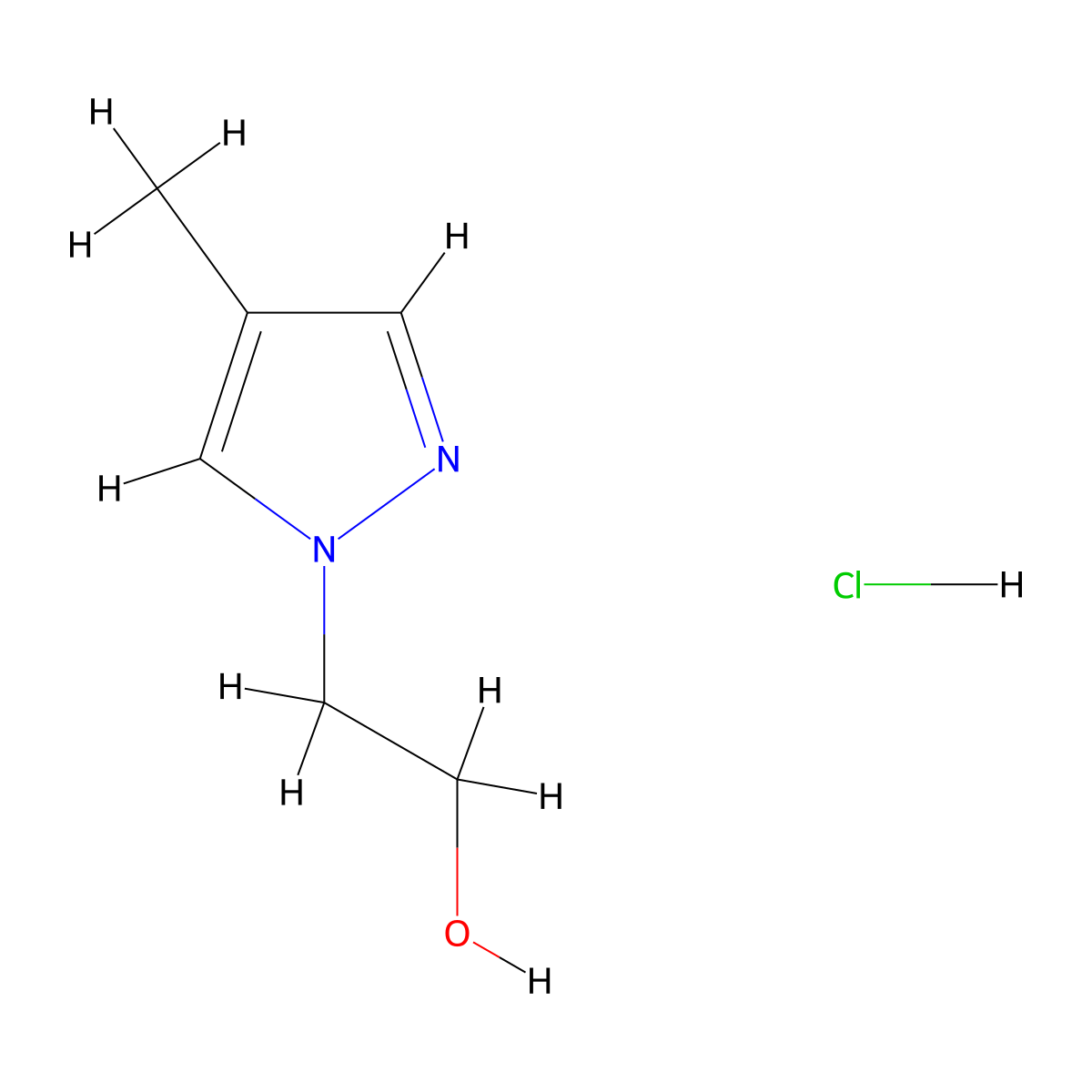 2-(4-Methyl-1H-pyrazol-1-yl)ethanol hydrochloride molecular structure, CAS 1609395-63-2