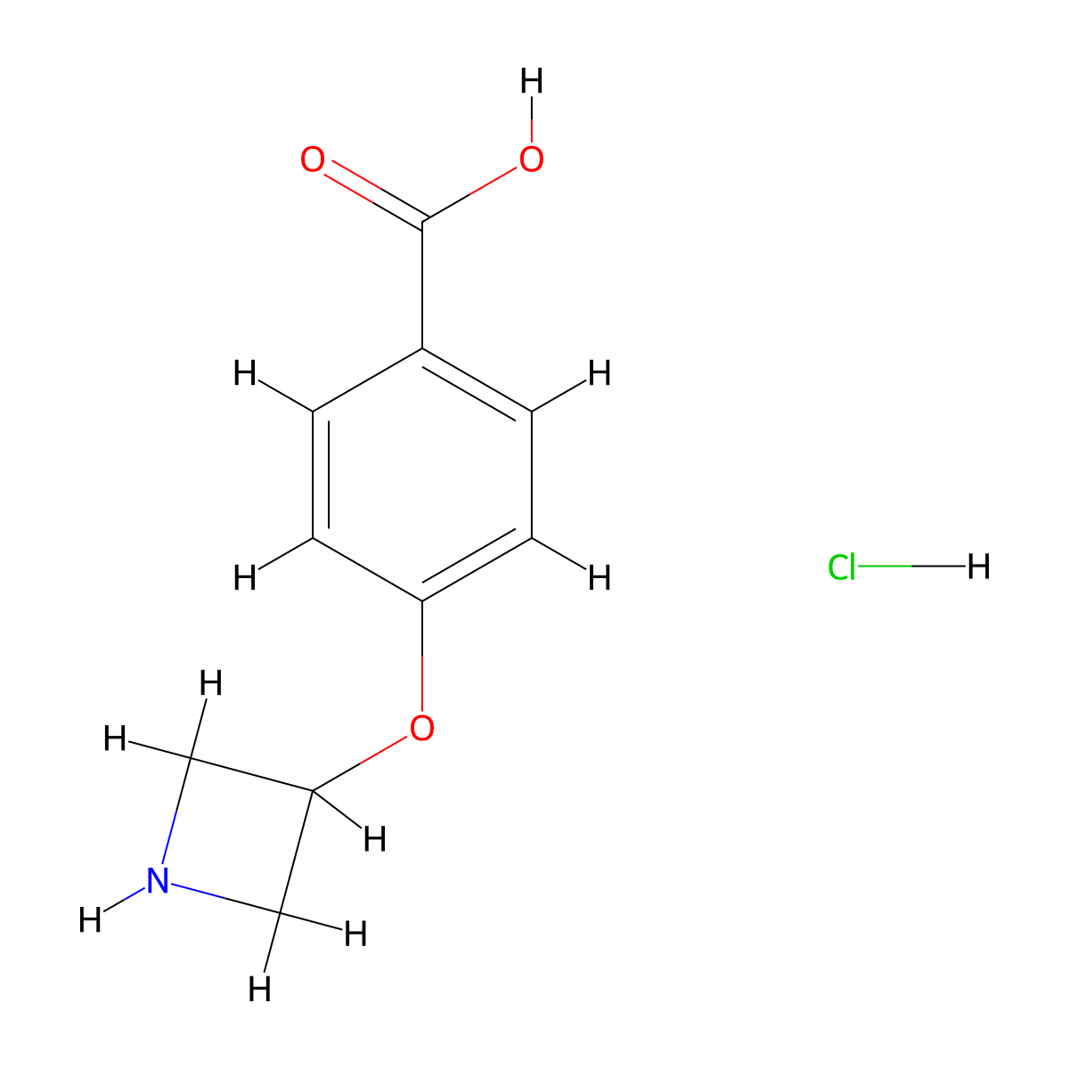 4-(Azetidin-3-yloxy)benzoic acid hydrochloride molecular structure, CAS 1609395-67-6