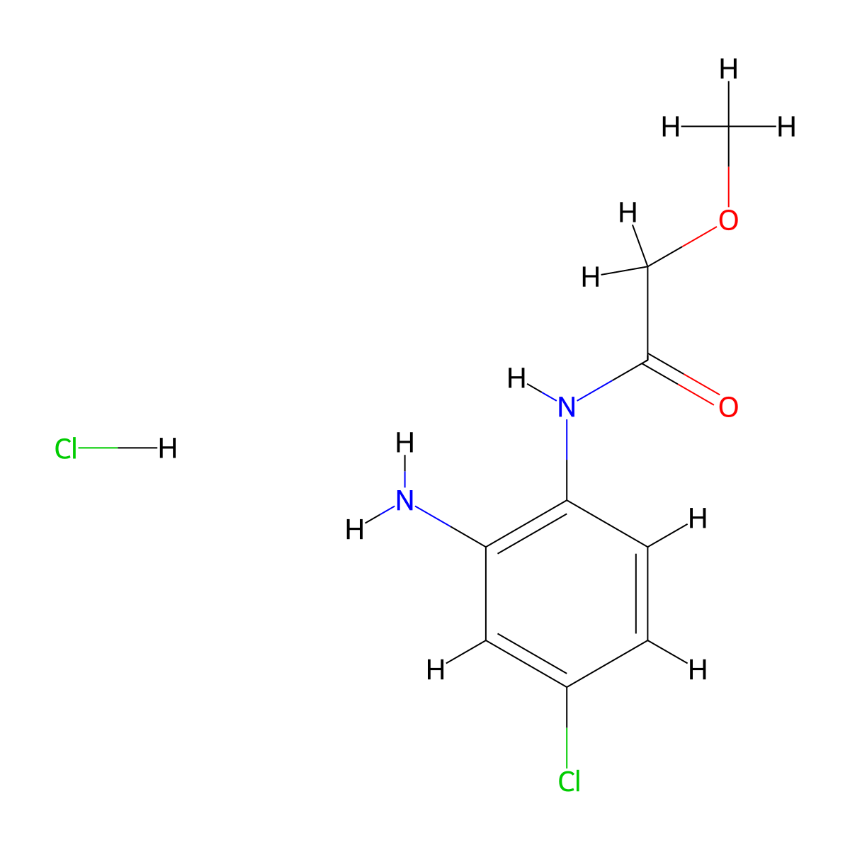 n-(2-Amino-4-chlorophenyl)-2-methoxyacetamide hydrochloride molecular structure, CAS 1609395-70-1
