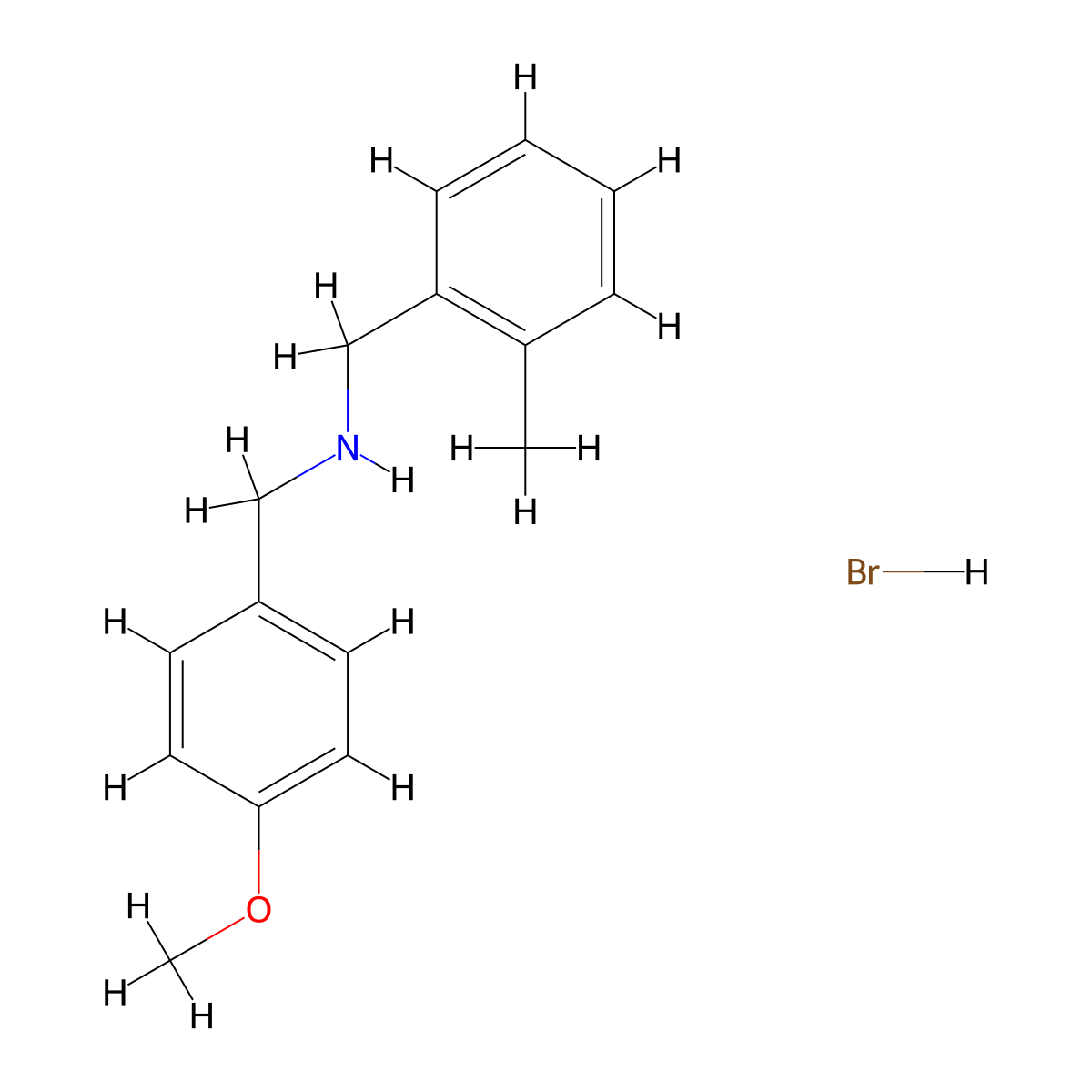 N-(4-Methoxybenzyl)-1-(o-tolyl)methanamine hydrobromide molecular structure, CAS 1609395-74-5