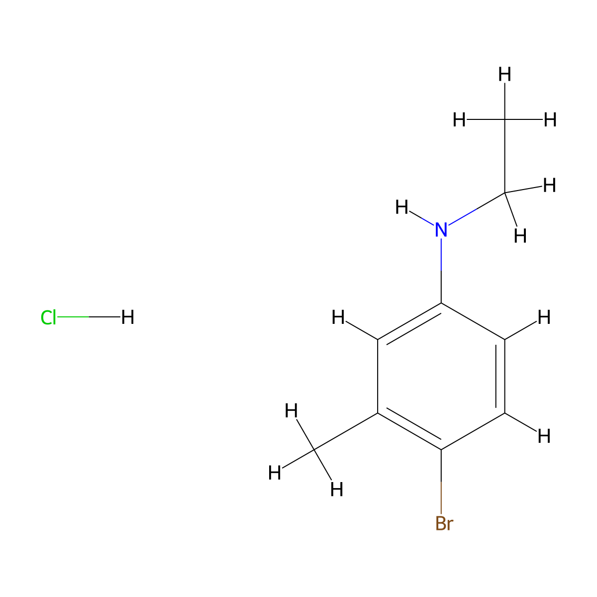 (4-Bromo-3-methylphenyl)ethylamine hydrochloride molecular structure, CAS 1609395-76-7