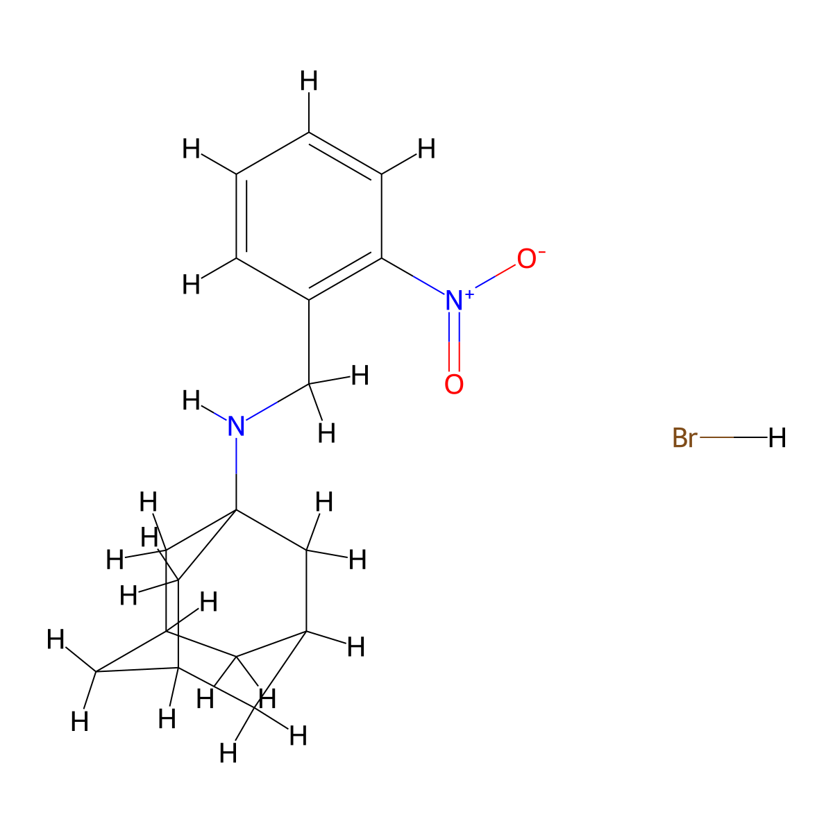 N-(2-Nitrobenzyl)-1-adamantanamine hydrobromide molecular structure, CAS 1609395-86-9