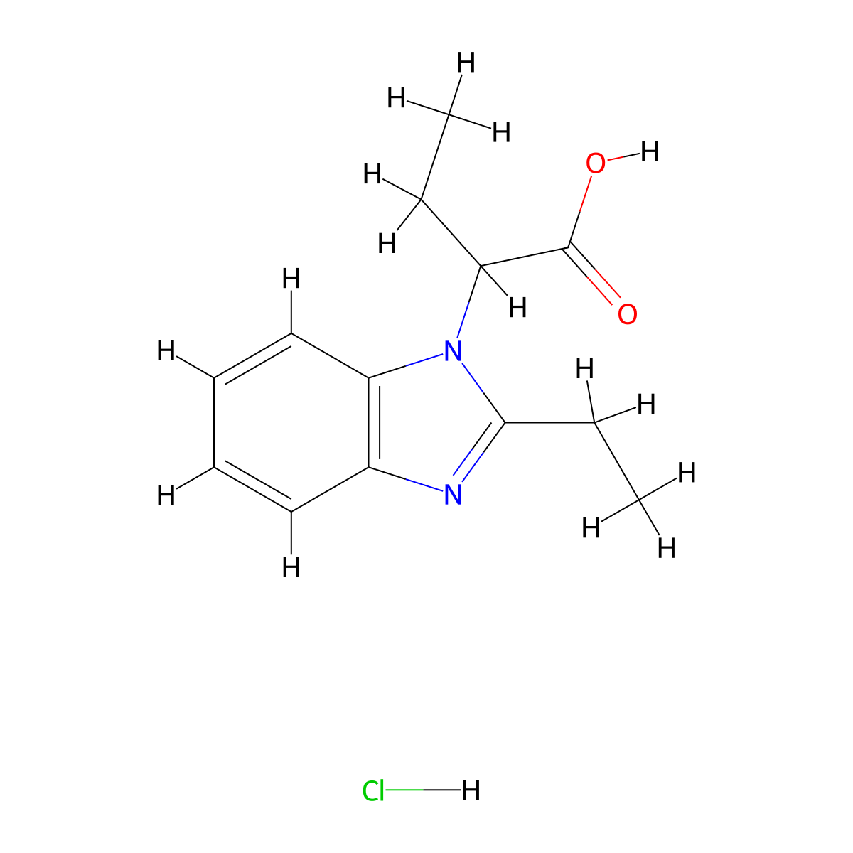 2-(2-Ethyl-1H-benzimidazol-1-yl)butanoic acid hydrochloride molecular structure, CAS 1609396-01-1