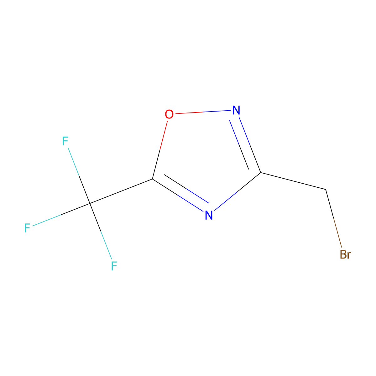 3-(Bromomethyl)-5-(trifluoromethyl)-1,2,4-oxadiazole molecular structure, CAS 1609396-23-7