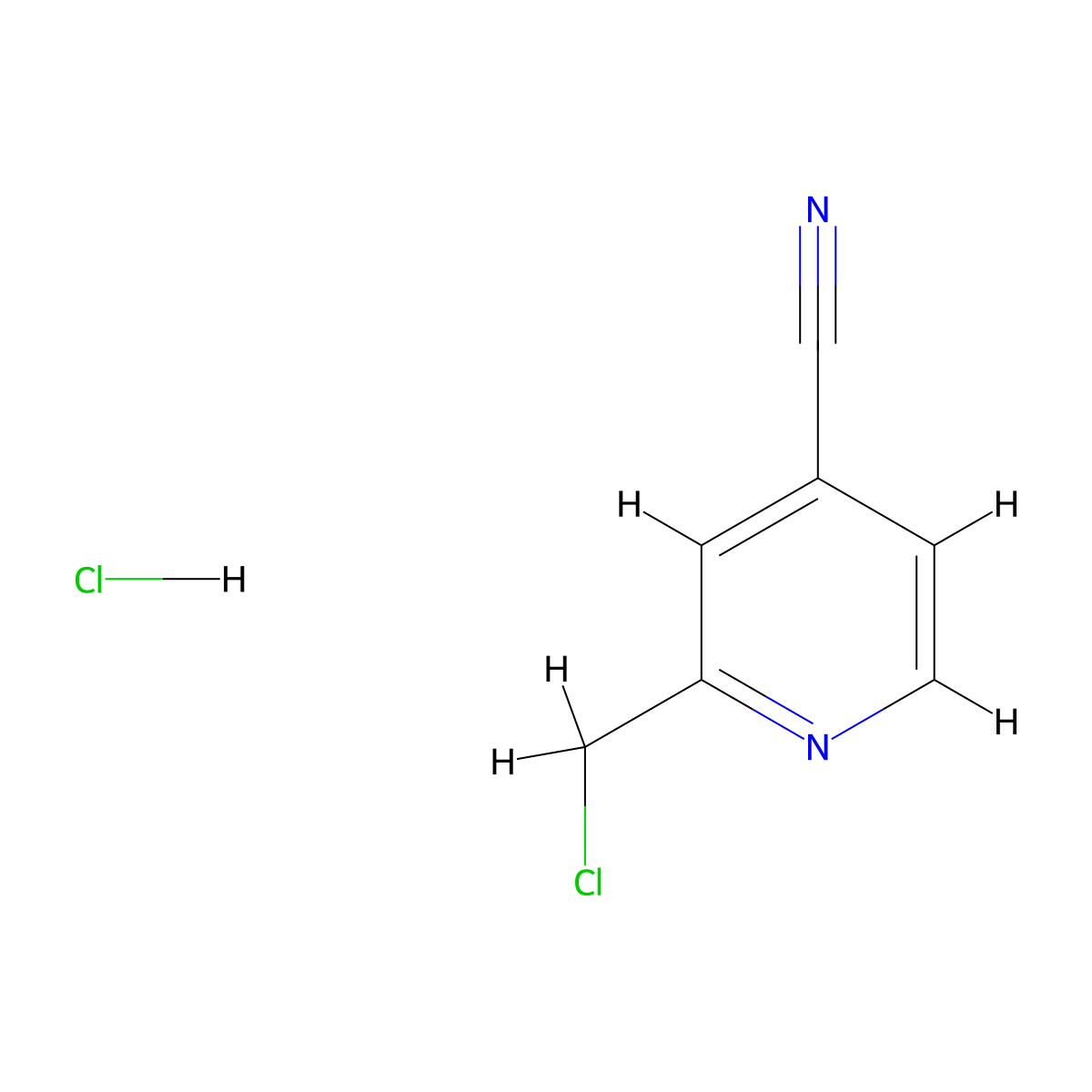 2-(Chloromethyl)isonicotinonitrile hydrochloride molecular structure, CAS 1609396-24-8
