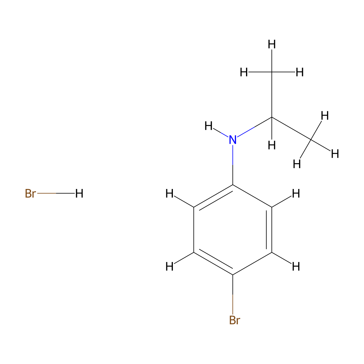 (4-Bromophenyl)isopropylamine hydrobromide molecular structure, CAS 1609396-26-0