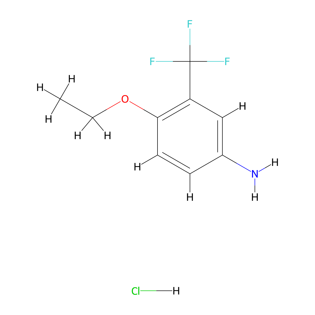 4-Ethoxy-3-(trifluoromethyl)aniline hydrochloride molecular structure, CAS 1609396-37-3