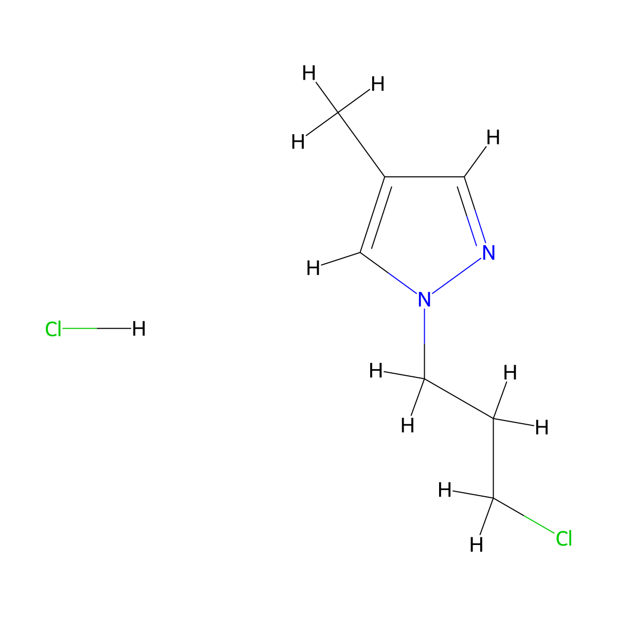 1-(3-Chloropropyl)-4-methyl-1H-pyrazole hydrochloride molecular structure, CAS 1609396-41-9