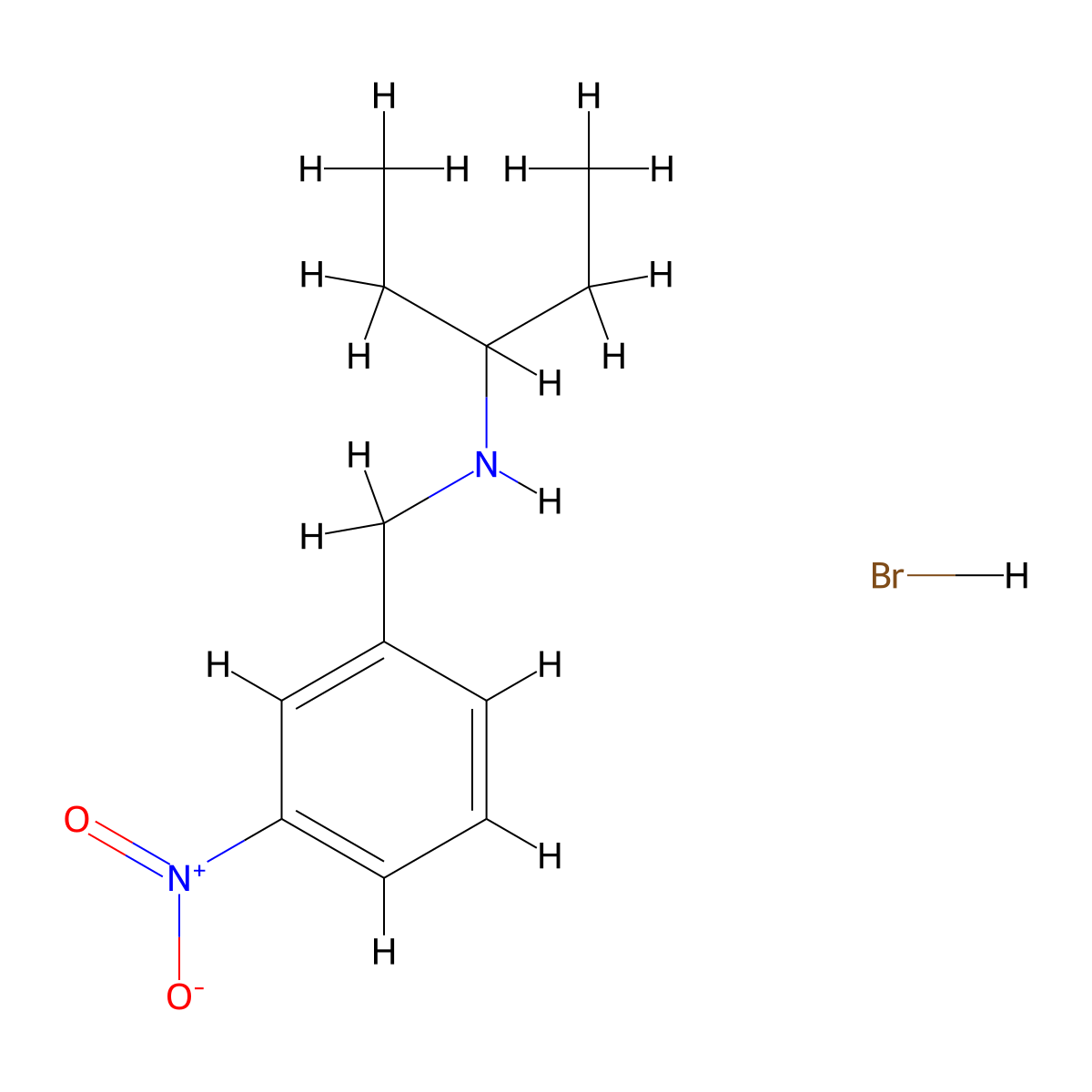 N-(3-nitrobenzyl)-3-pentanamine hydrobromide molecular structure, CAS 1609396-58-8