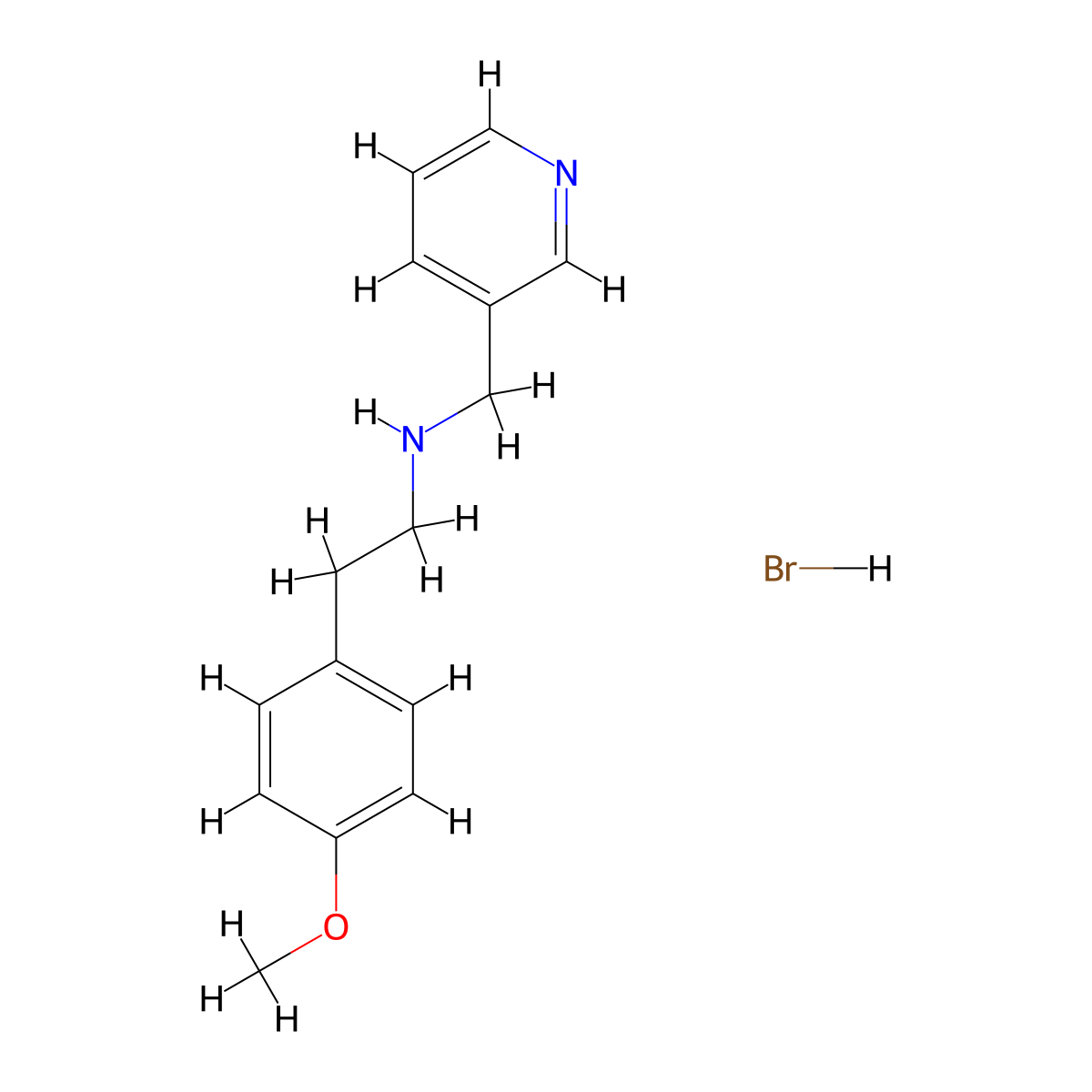 [2-(4-Methoxyphenyl)ethyl](3-pyridinylmethyl)amine hydrobromide molecular structure, CAS 1609399-80-5