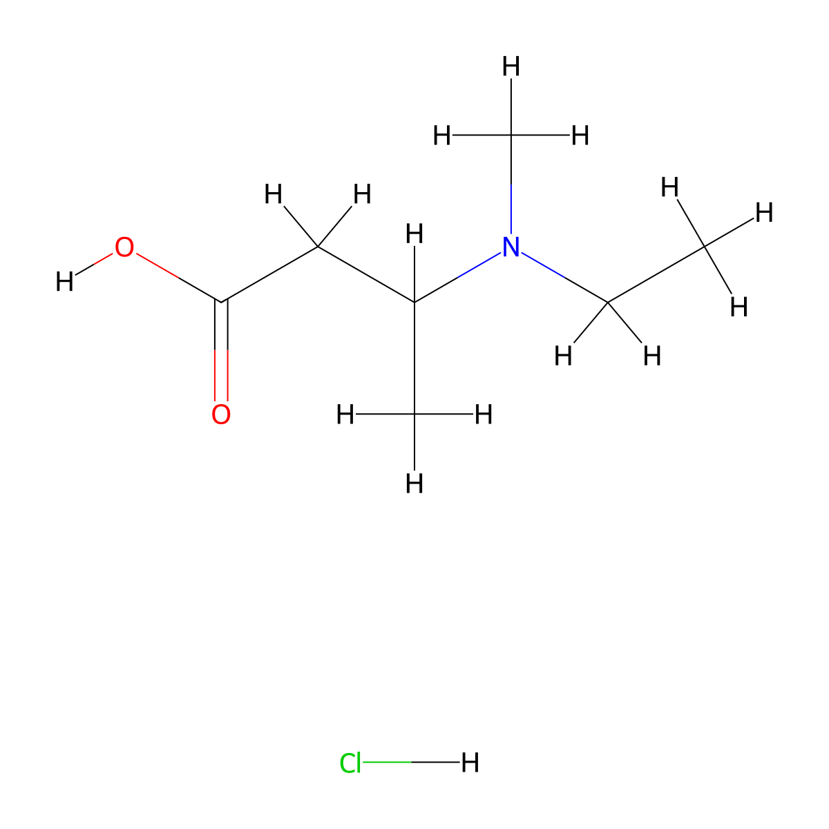 3-[Ethyl(methyl)amino]butanoic acid hydrochloride molecular structure, CAS 1609399-82-7