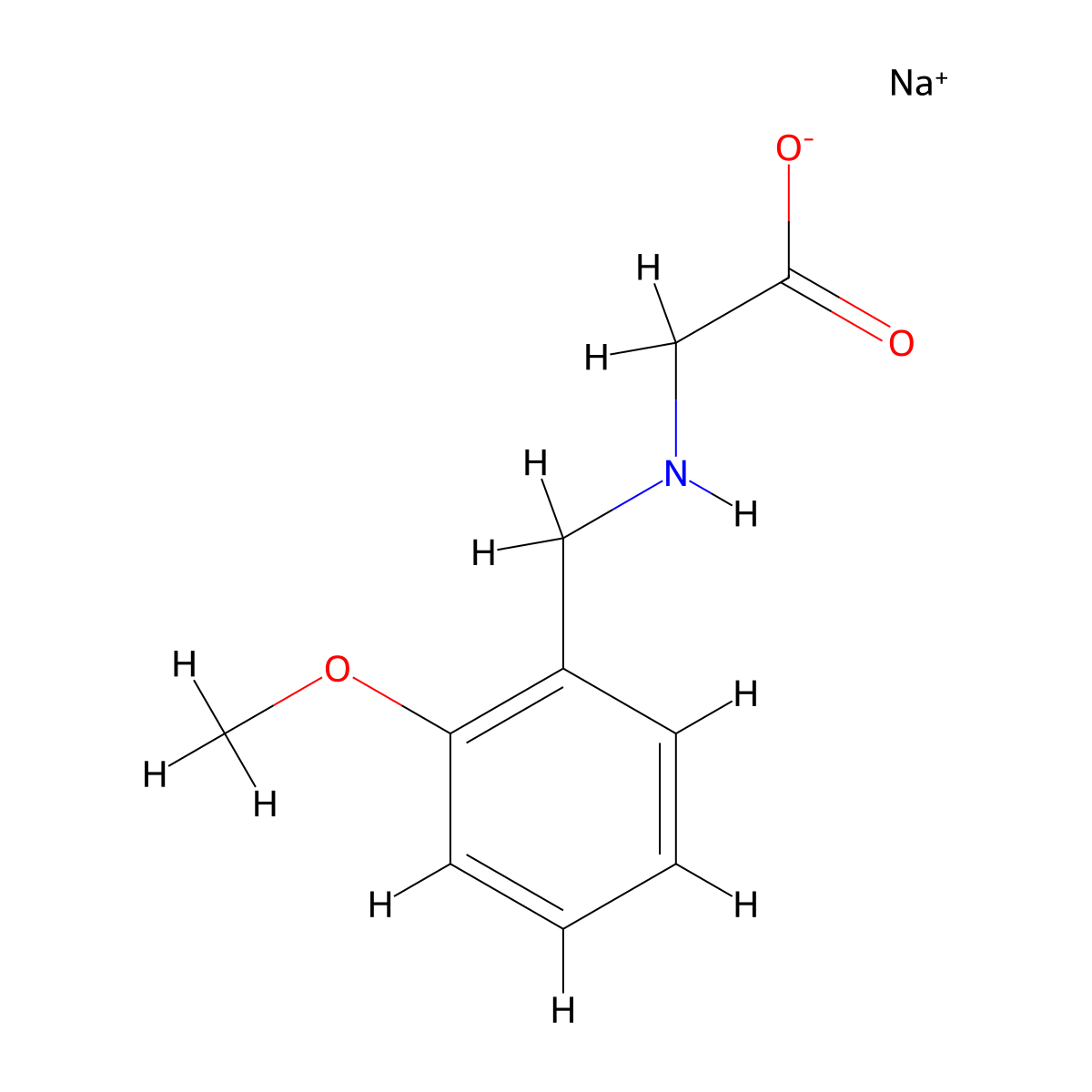 Sodium [(2-methoxybenzyl)amino]acetate molecular structure, CAS 1609399-84-9