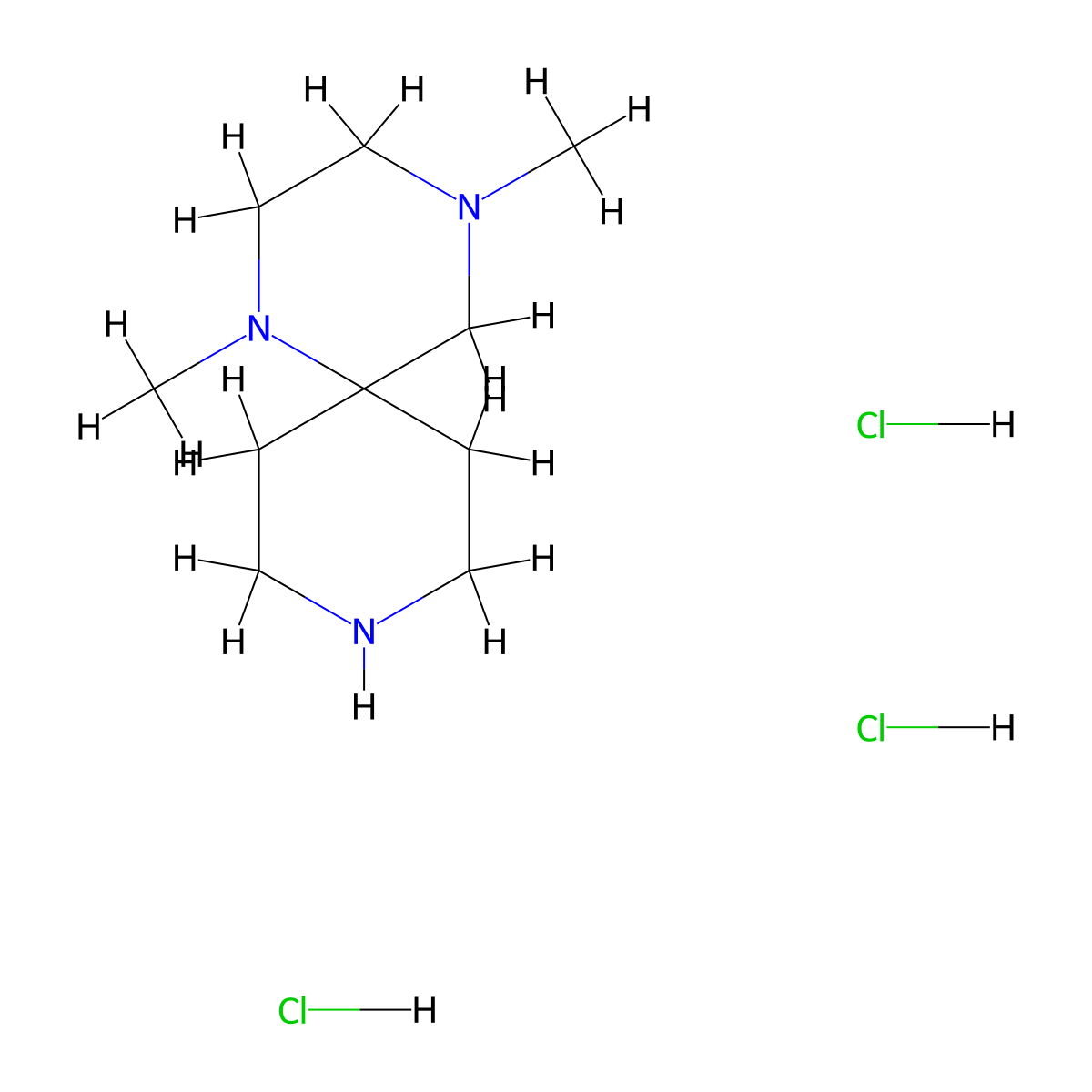 1,4-Dimethyl-1,4,9-triazaspiro[5.5]undecane trihydrochloride molecular structure, CAS 1609400-09-0