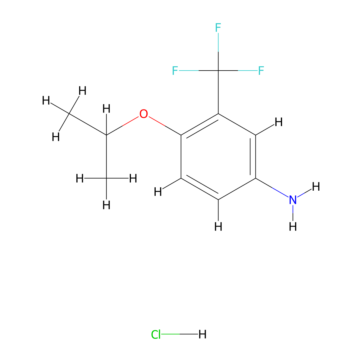 [4-Isopropoxy-3-(trifluoromethyl)phenyl]amine hydrochloride molecular structure, CAS 1609400-21-6