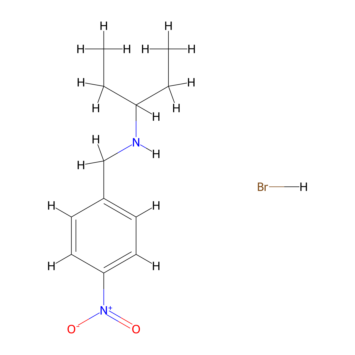 N-(4-nitrobenzyl)-3-pentanamine hydrobromide molecular structure, CAS 1609400-28-3