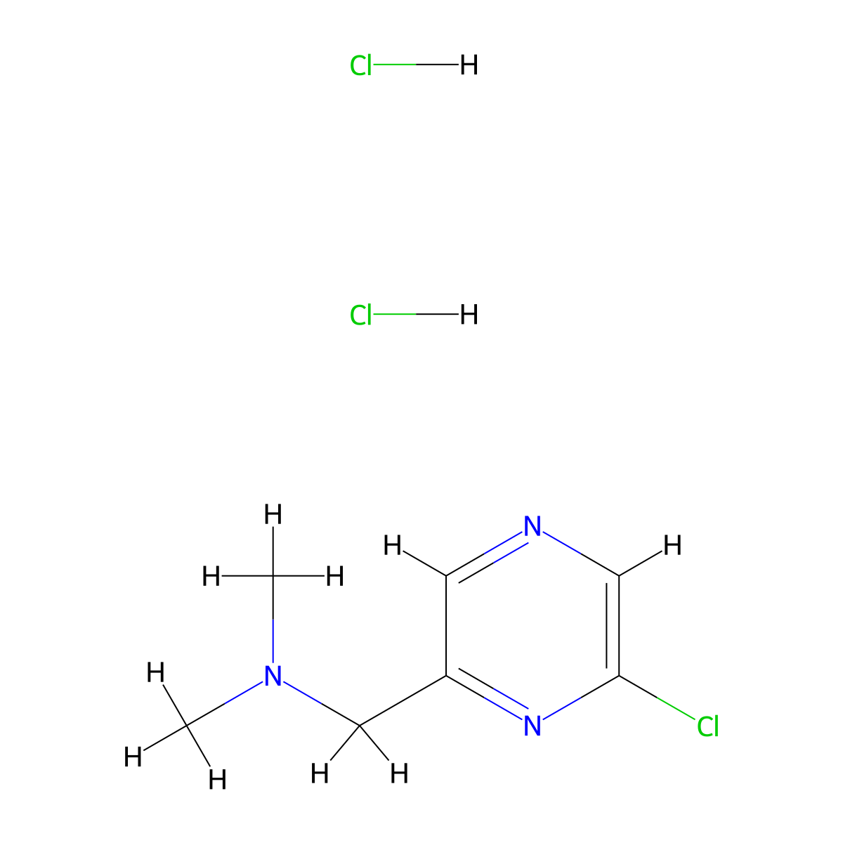 [(6-Chloro-2-pyrazinyl)methyl]dimethylamine dihydrochloride molecular structure, CAS 1609400-33-0