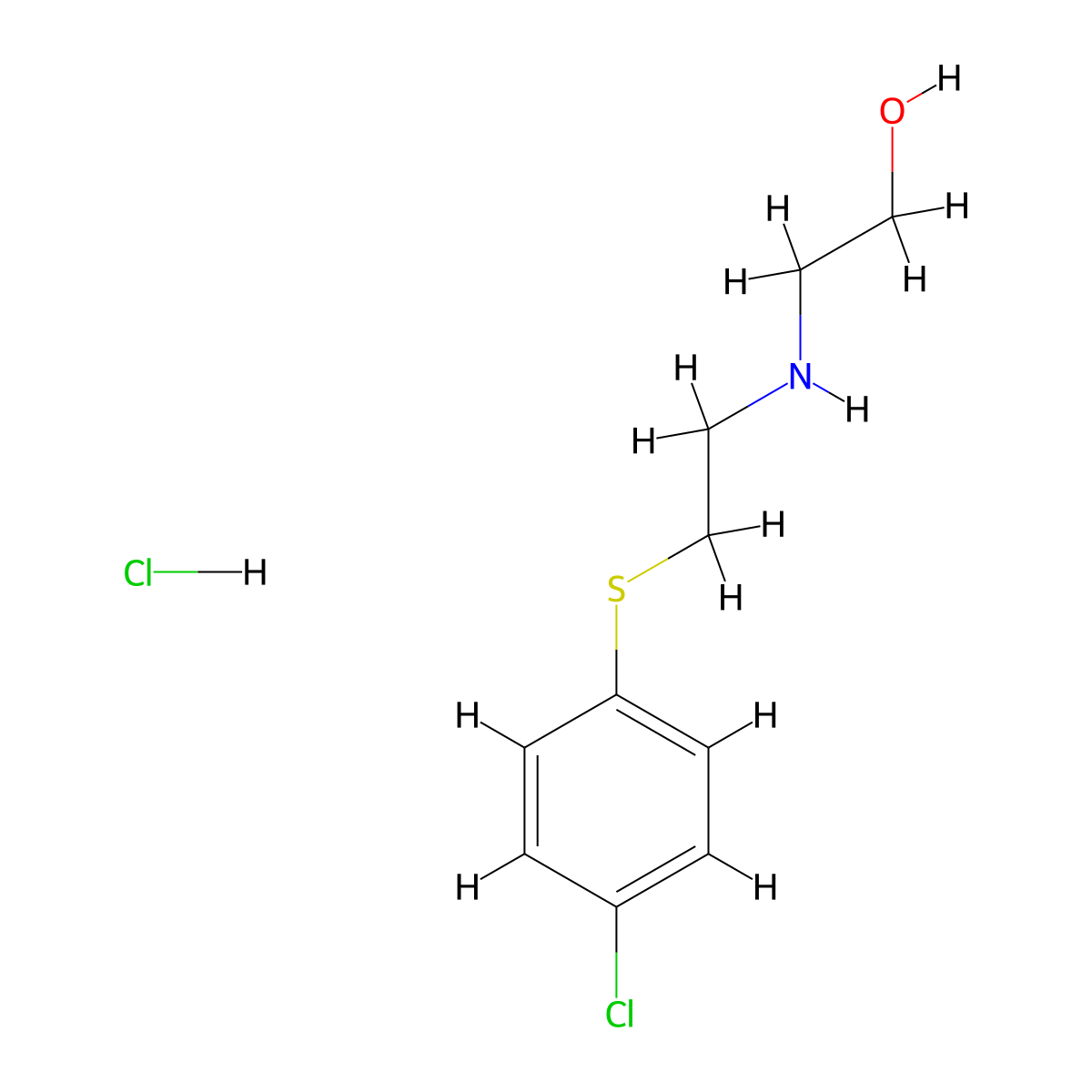 2-({2-[(4-Chlorophenyl)thio]ethyl}amino)ethanol hydrochloride molecular structure, CAS 1609400-37-4