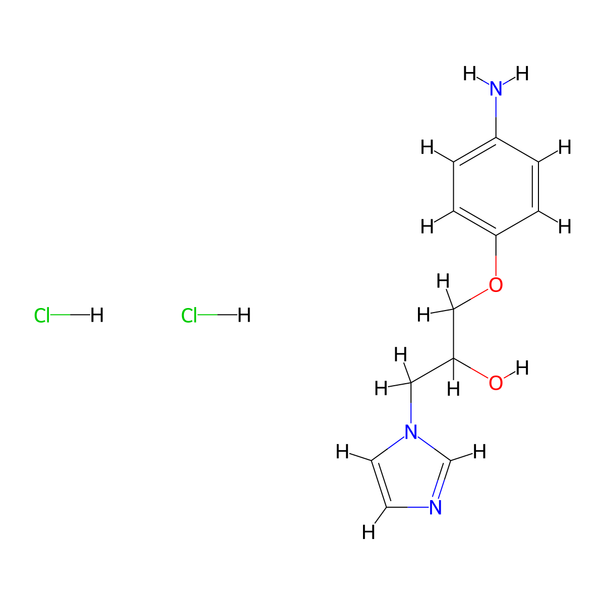 1-(4-Aminophenoxy)-3-(1H-imidazol-1-yl)-2-propanol dihydrochloride molecular structure, CAS 1609400-48-7