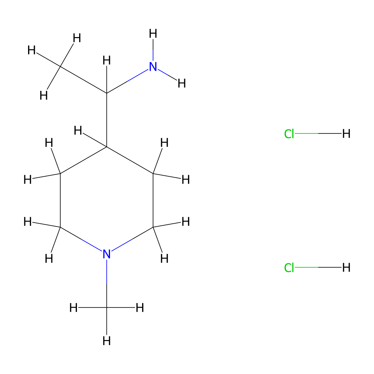 [1-(1-Methyl-4-piperidinyl)ethyl]amine dihydrochloride molecular structure, CAS 1609400-52-3