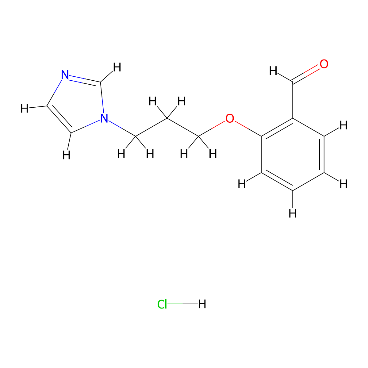 2-(3-(1H-Imidazol-1-yl)propoxy)benzaldehyde hydrochloride molecular structure, CAS 1609400-55-6