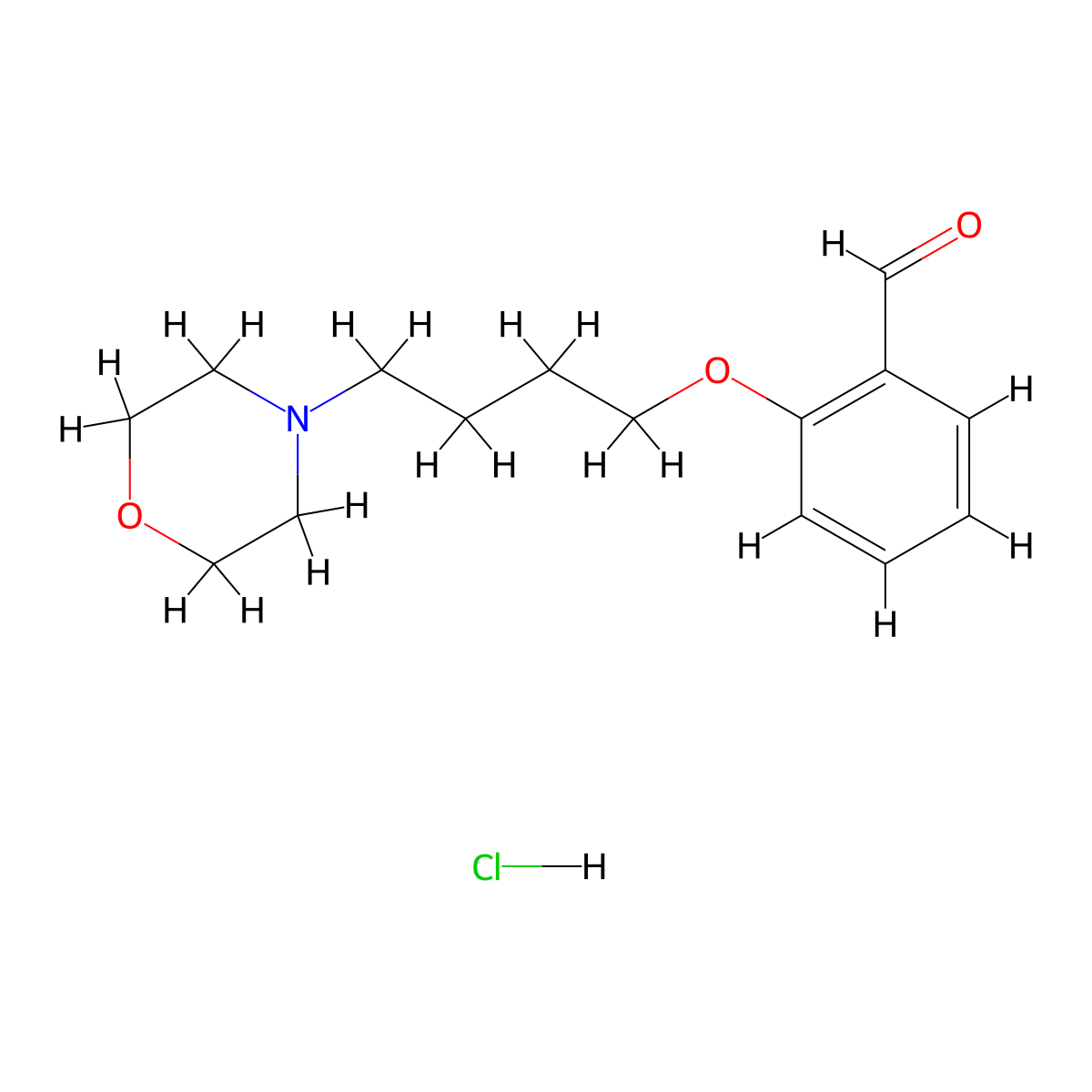 2-[4-(4-Morpholinyl)butoxy]benzaldehyde hydrochloride molecular structure, CAS 1609400-62-5