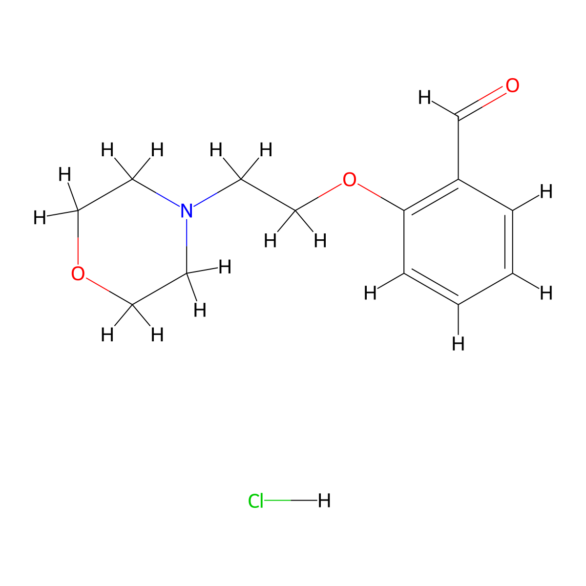 2-(2-Morpholinoethoxy)benzaldehyde hydrochloride molecular structure, CAS 1609400-63-6