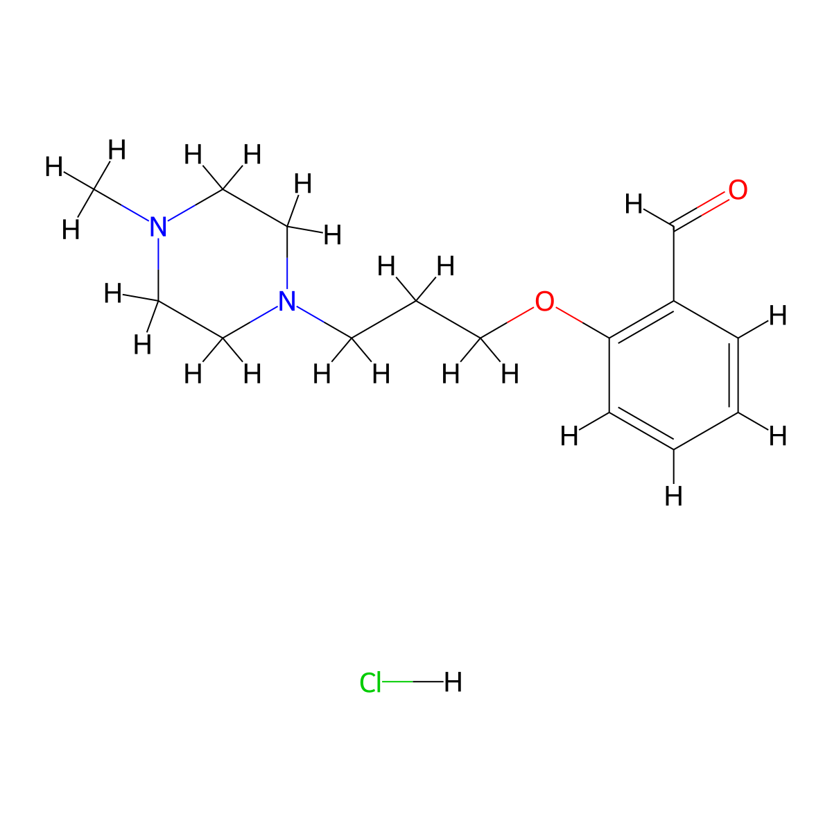 2-[3-(4-Methyl-1-piperazinyl)propoxy]benzaldehyde hydrochloride molecular structure, CAS 1609400-71-6