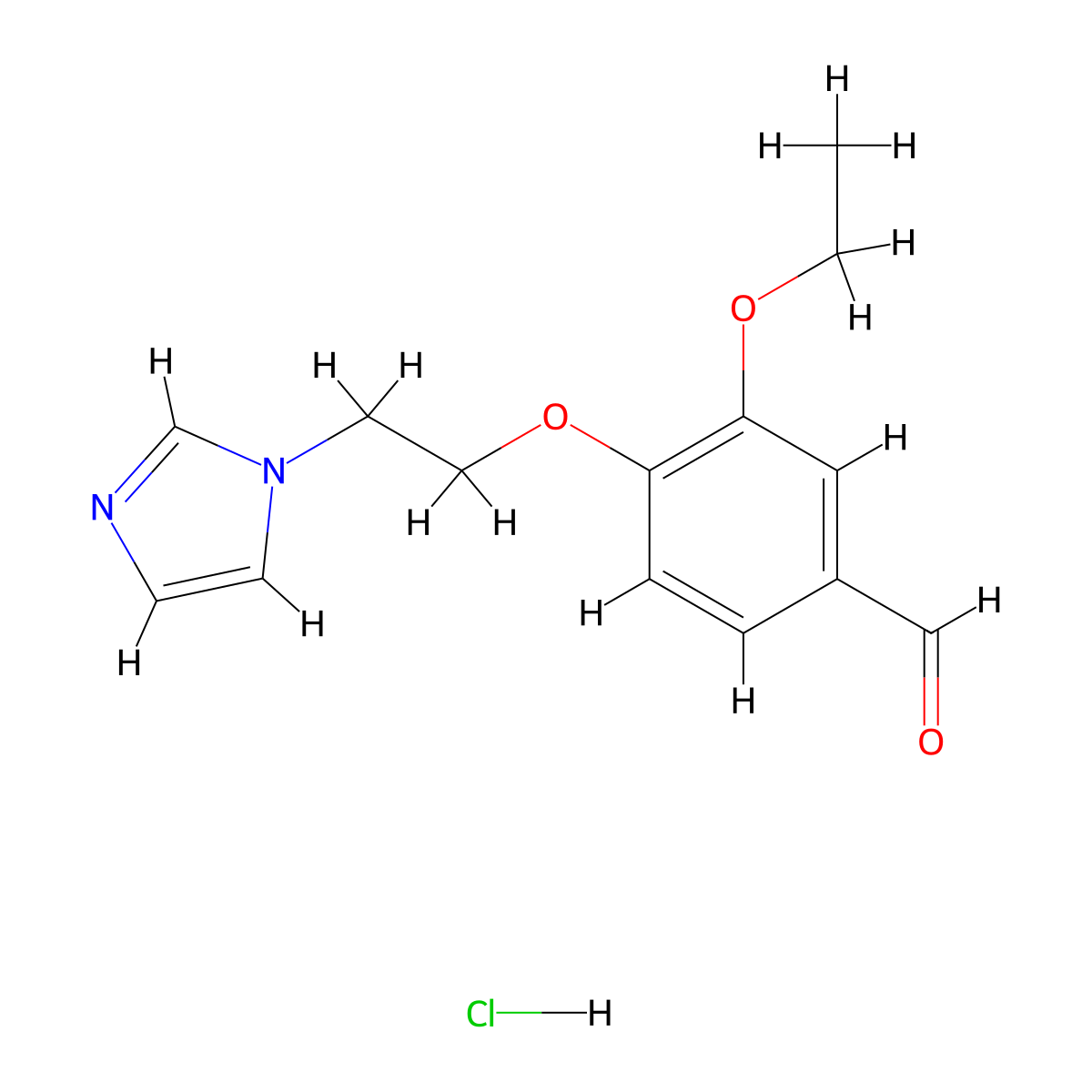 3-Ethoxy-4-[2-(1H-imidazol-1-yl)ethoxy]benzaldehyde hydrochloride molecular structure, CAS 1609400-74-9