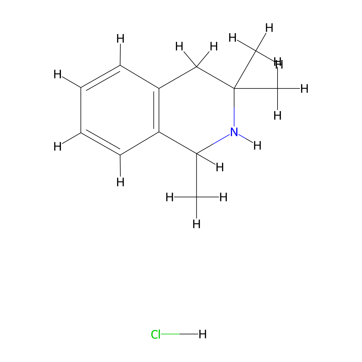 1,3,3-Trimethyl-1,2,3,4-tetrahydroisoquinoline hydrochloride molecular structure, CAS 1609400-78-3