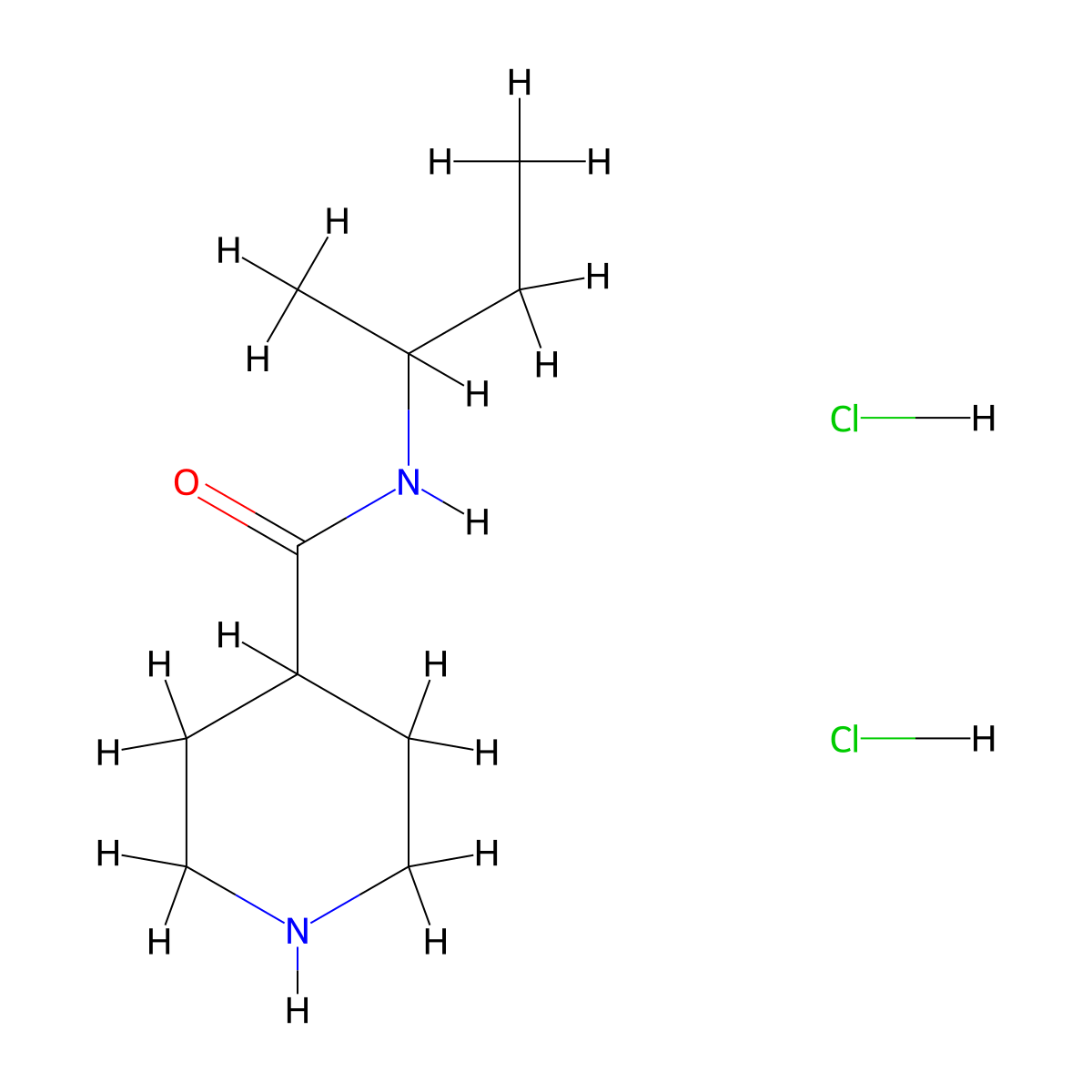 N-(sec-butyl)-4-piperidinecarboxamide dihydrochloride molecular structure, CAS 1609400-92-1