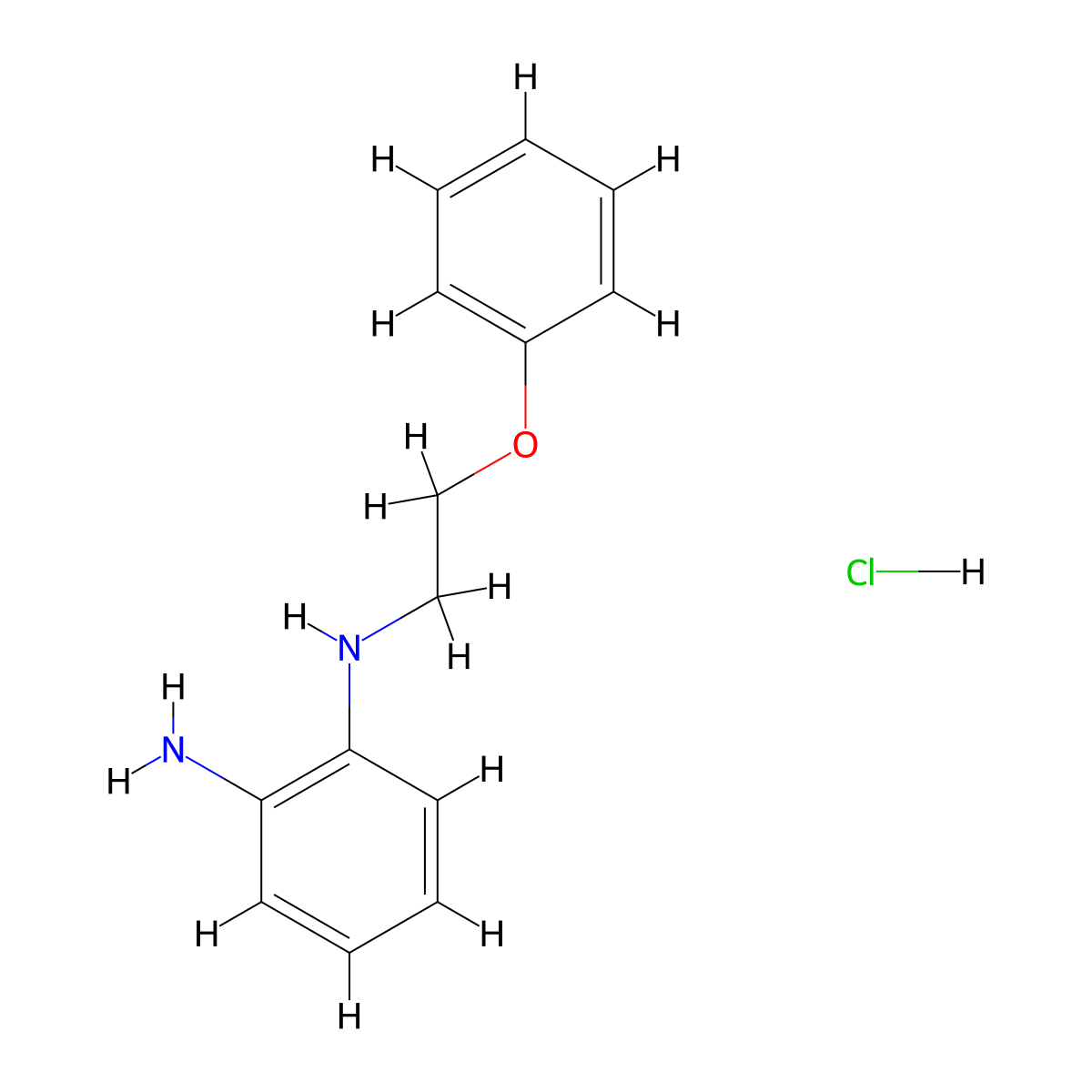 N-(2-Phenoxyethyl)-1,2-benzenediamine hydrochloride molecular structure, CAS 1609400-99-8