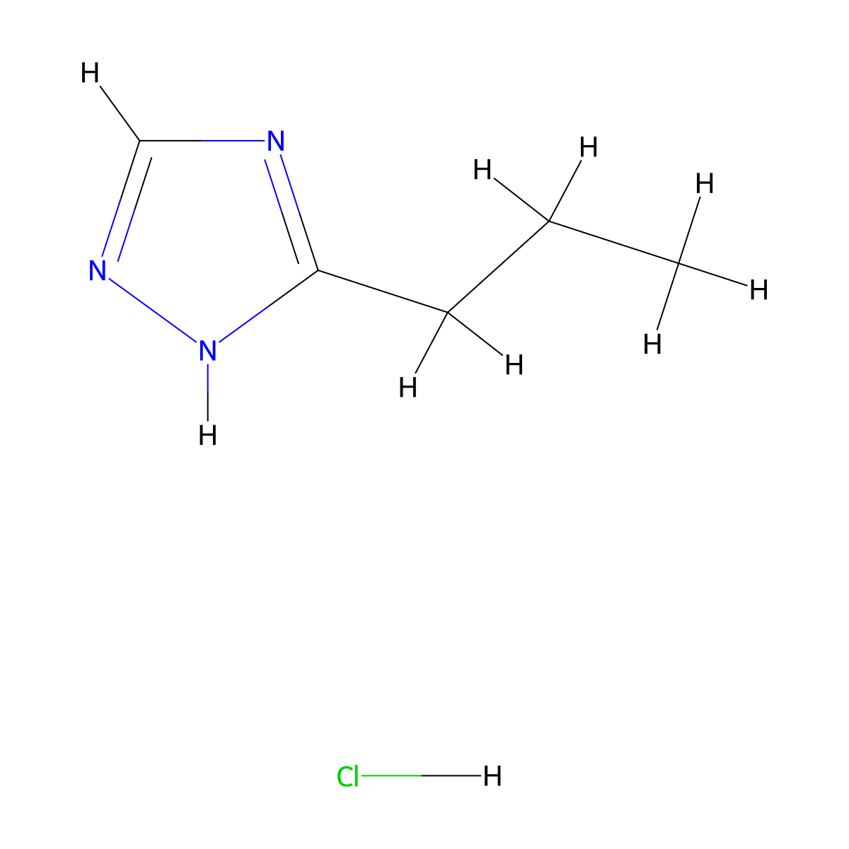 3-Propyl-1H-1,2,4-triazole hydrochloride molecular structure, CAS 1609401-01-5
